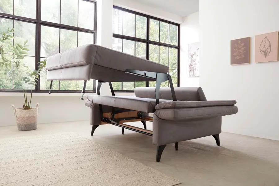 Schlafsofa in Stoff mit Easy Lift Funktion Blau 