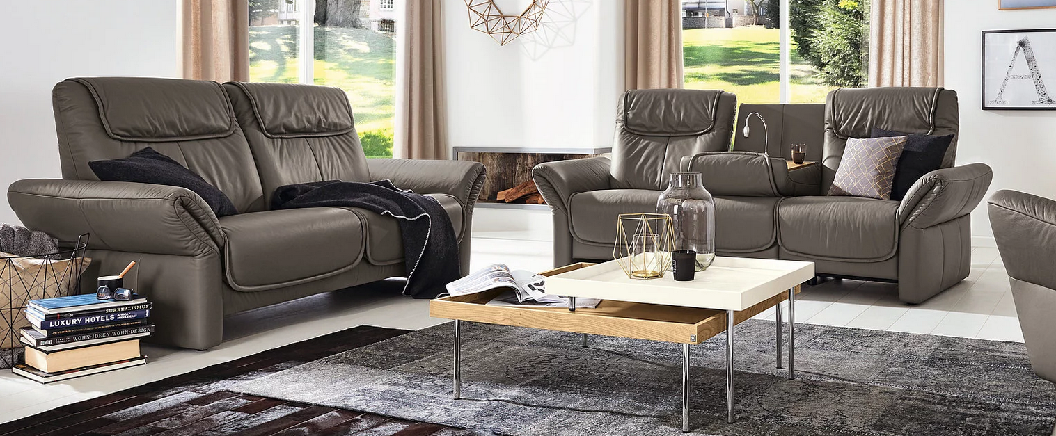 Musterring Leder Garnitur MR 380 motorische Relaxfunktion Elephant 3 Sitzer mit 2 Motoren