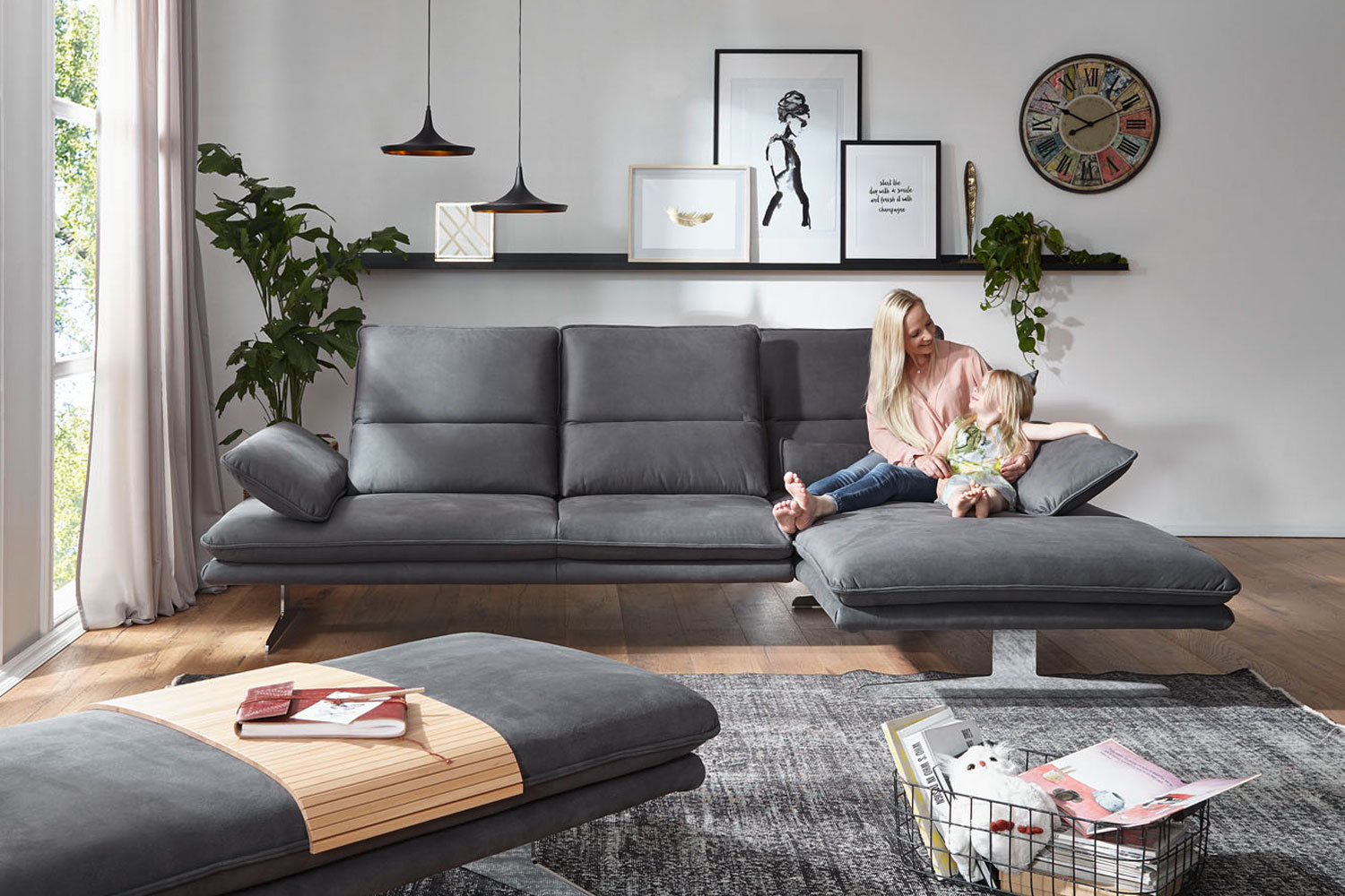 W.Schillig Ecksofa  Broadway 16777 Stoff mit Funktionen