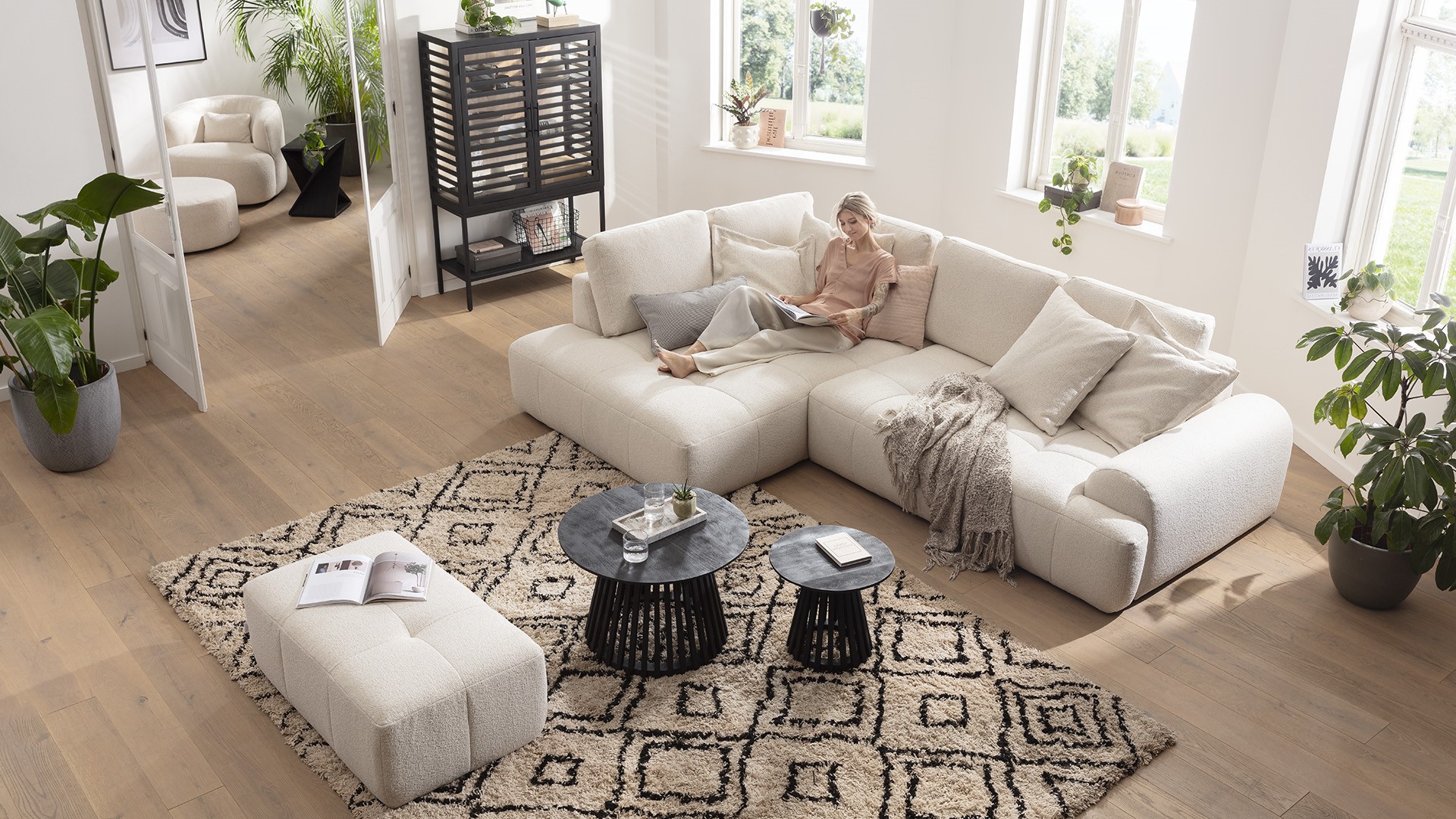 Ginger Moon Ecksofa Energy mit losen Rückenkissen in Stoff-0310Energy00WW