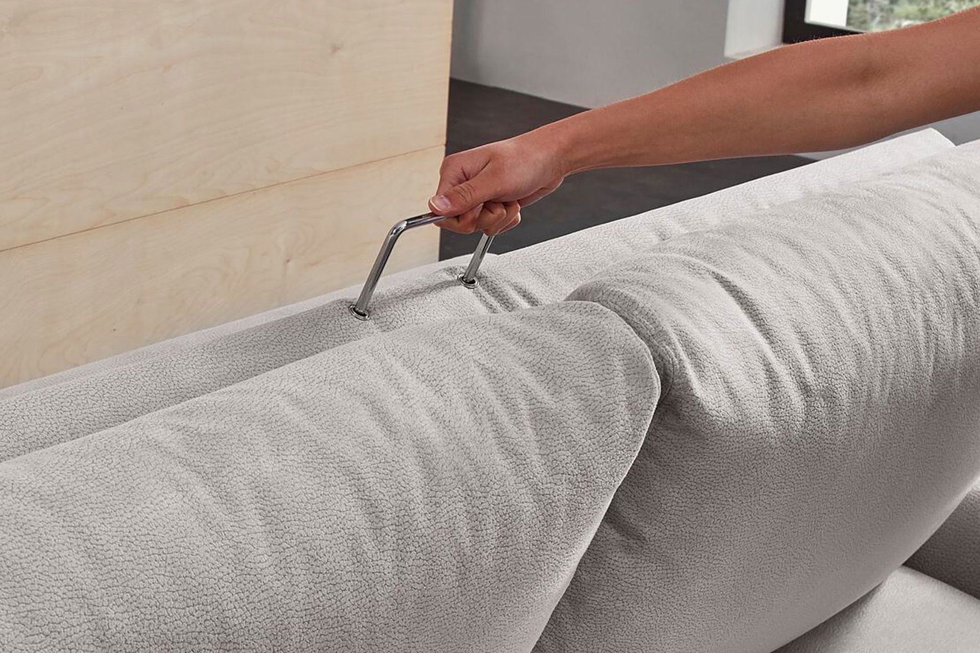 Bali Stoff Schlafsofa mit Matratze