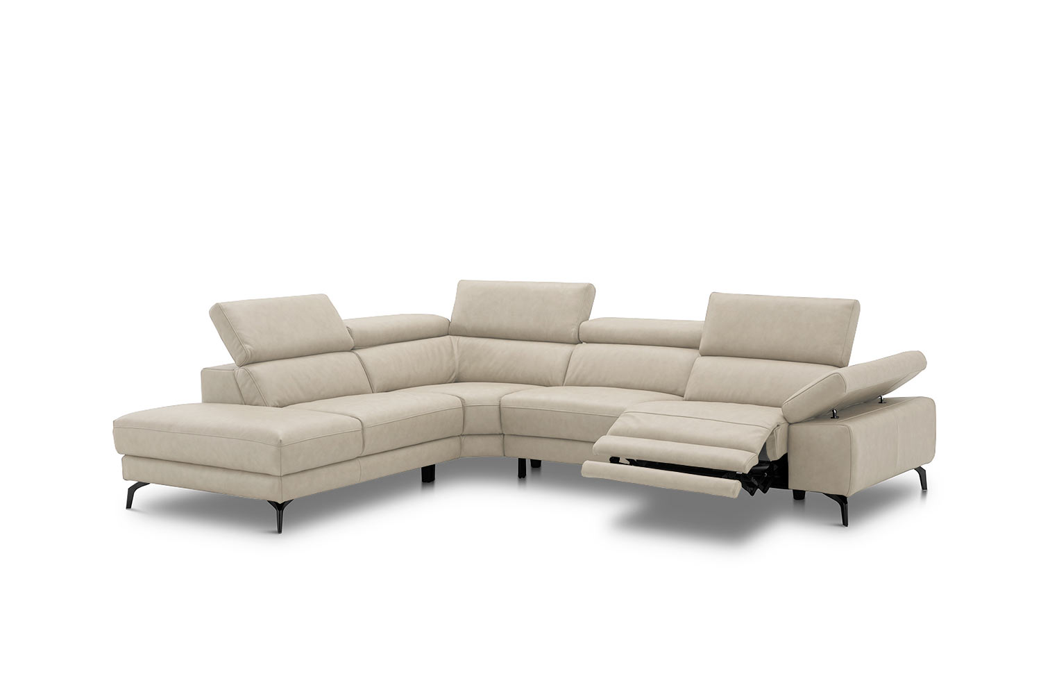 Ecksofa inkl. vielen Funktionen in Leder