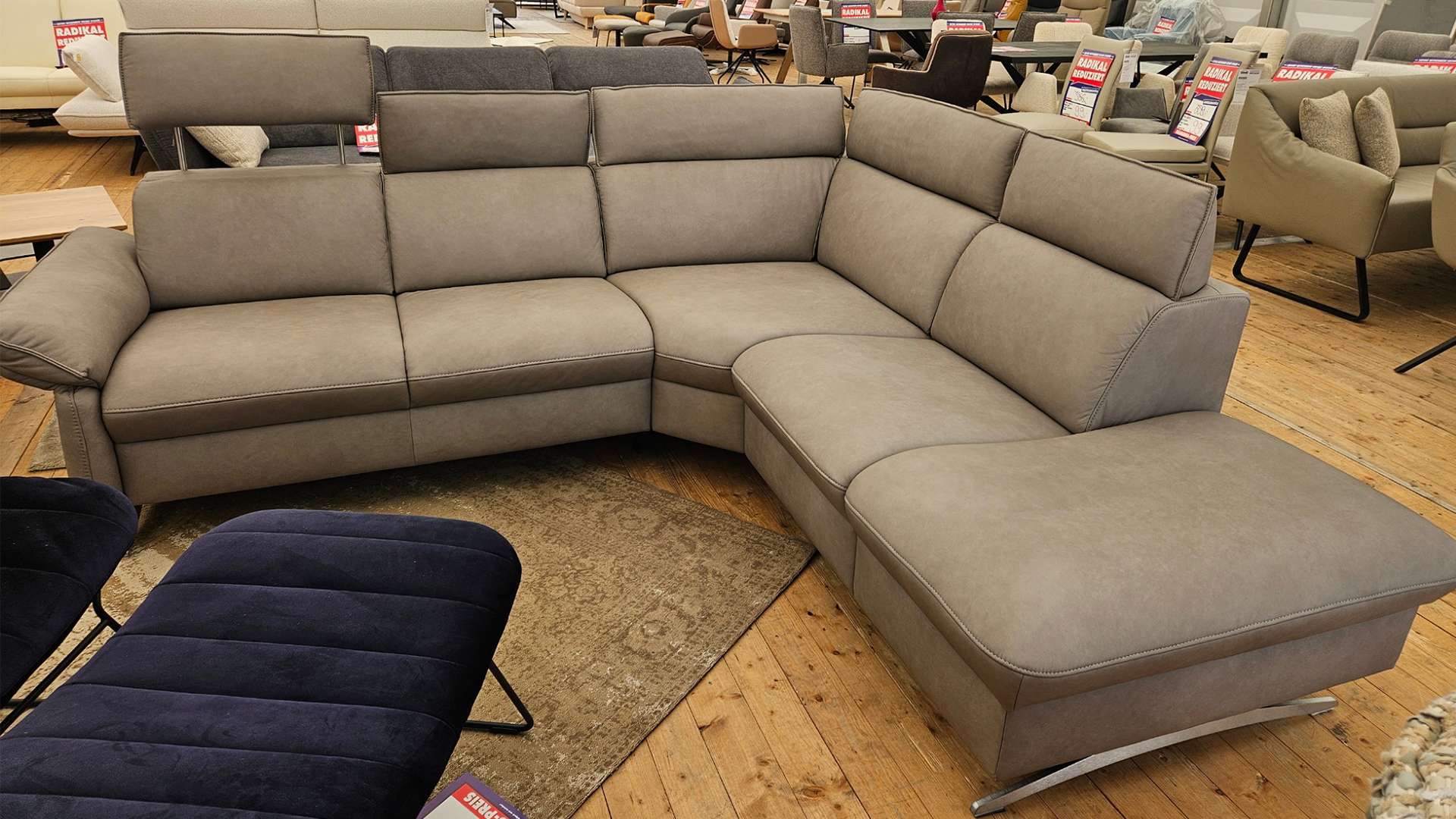 Himolla Ecksofa mit Stauraum in Leder  -0147800105-34WW-A