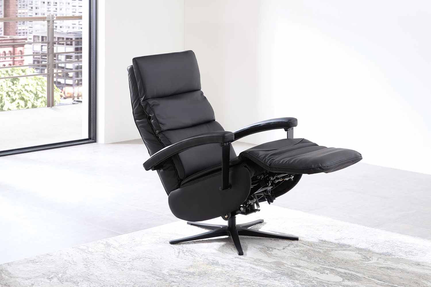 Relaxsessel mit 3-motoren Relaxfunktion mit Herz-Waage-Funktion und Akku Leder