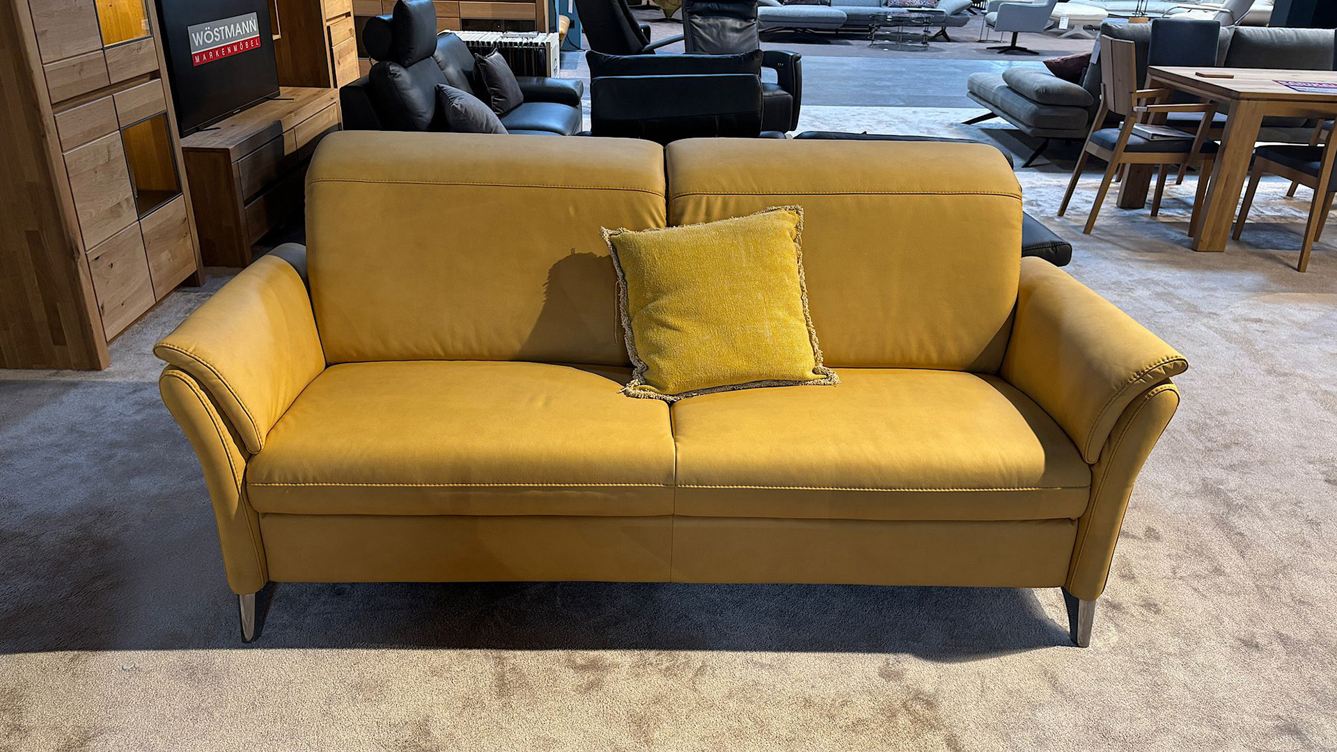 Couchgarnitur mit Kopfteilverstellung und Sessel in Smart Touch-076480001-34WW-A