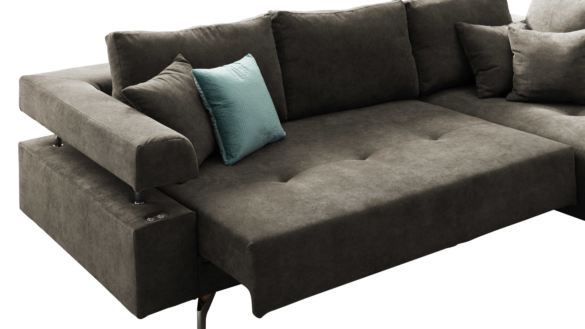 Ecksofa Dream mit motorischer Sitztiefenverstellung in Stoff-06460128WW.8