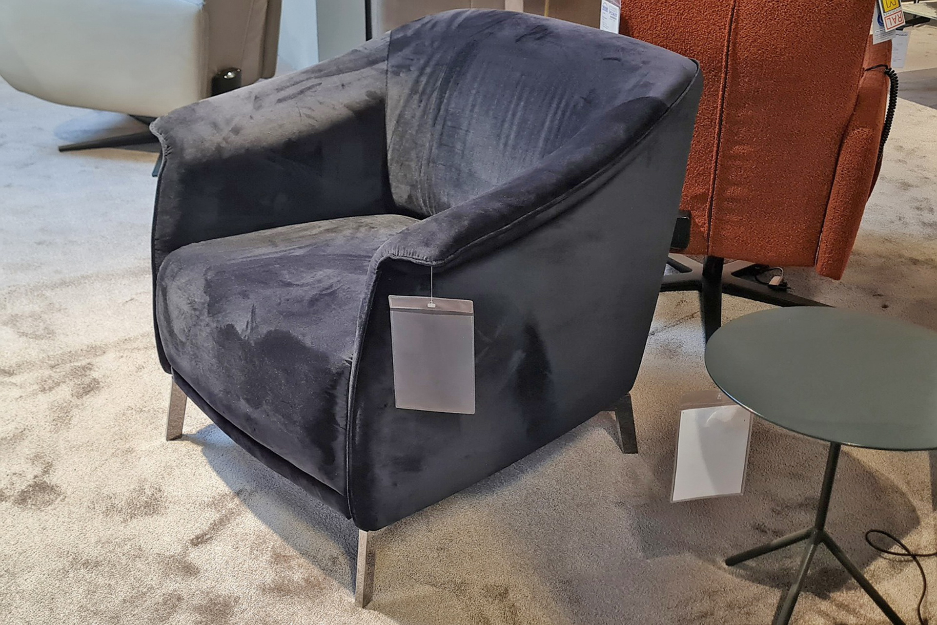Hilker Cocktailsessel HC 6 in Samtsstoff-0533016000-40WW-A