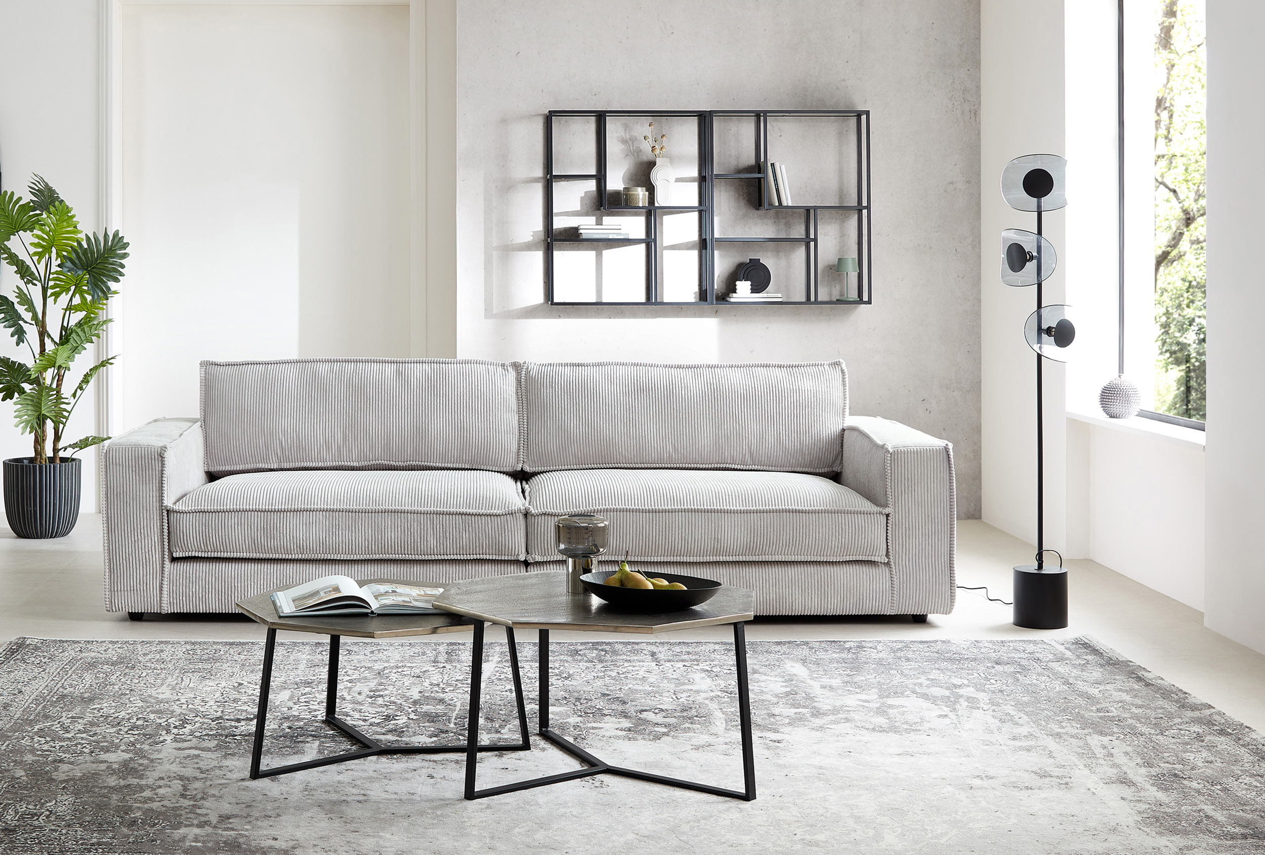 Bigsofa-XL in Trendstoff Cord