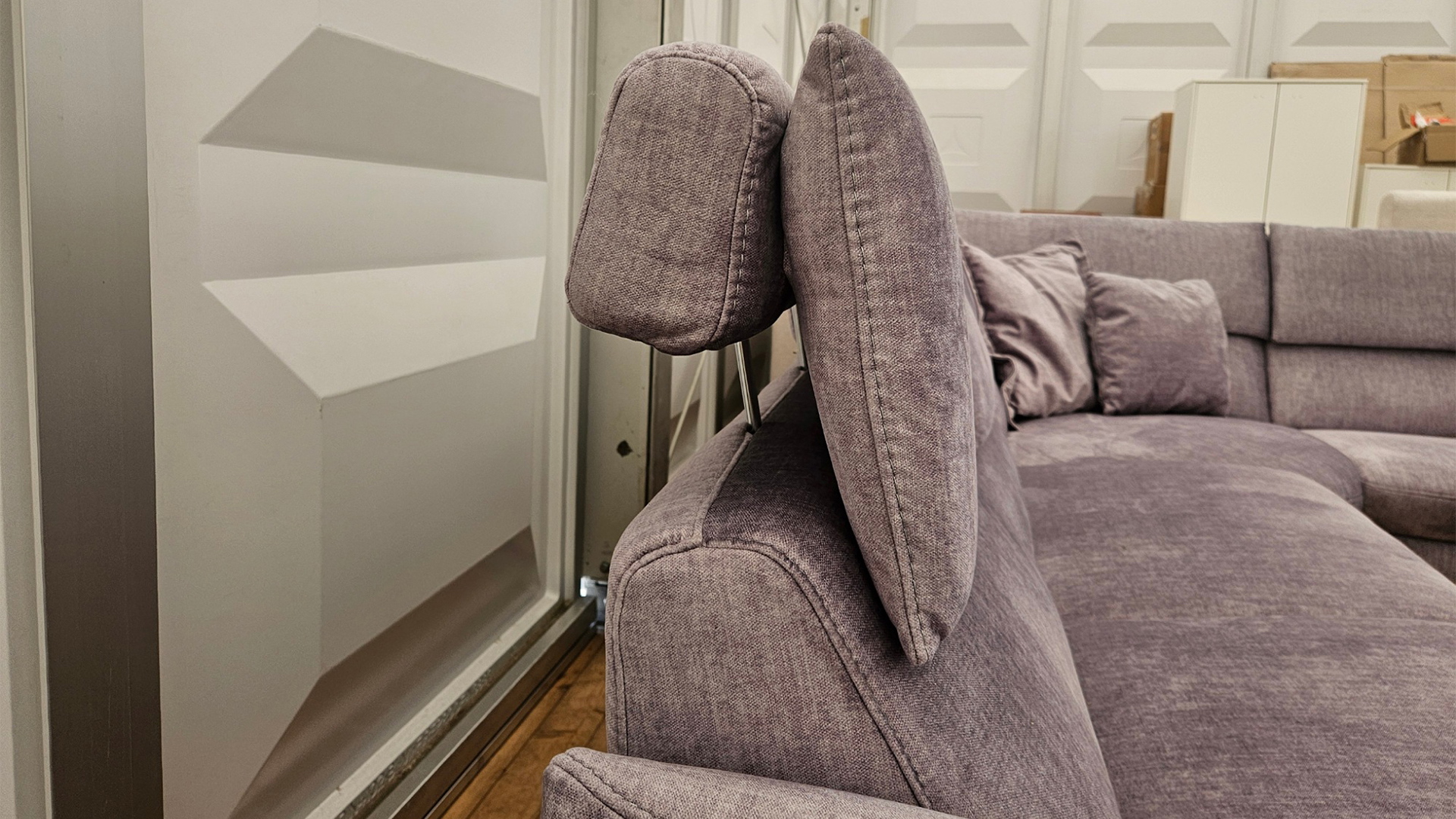 Thomas Brunner Ecksofa mit motorischer Relaxfunktion in Stoff