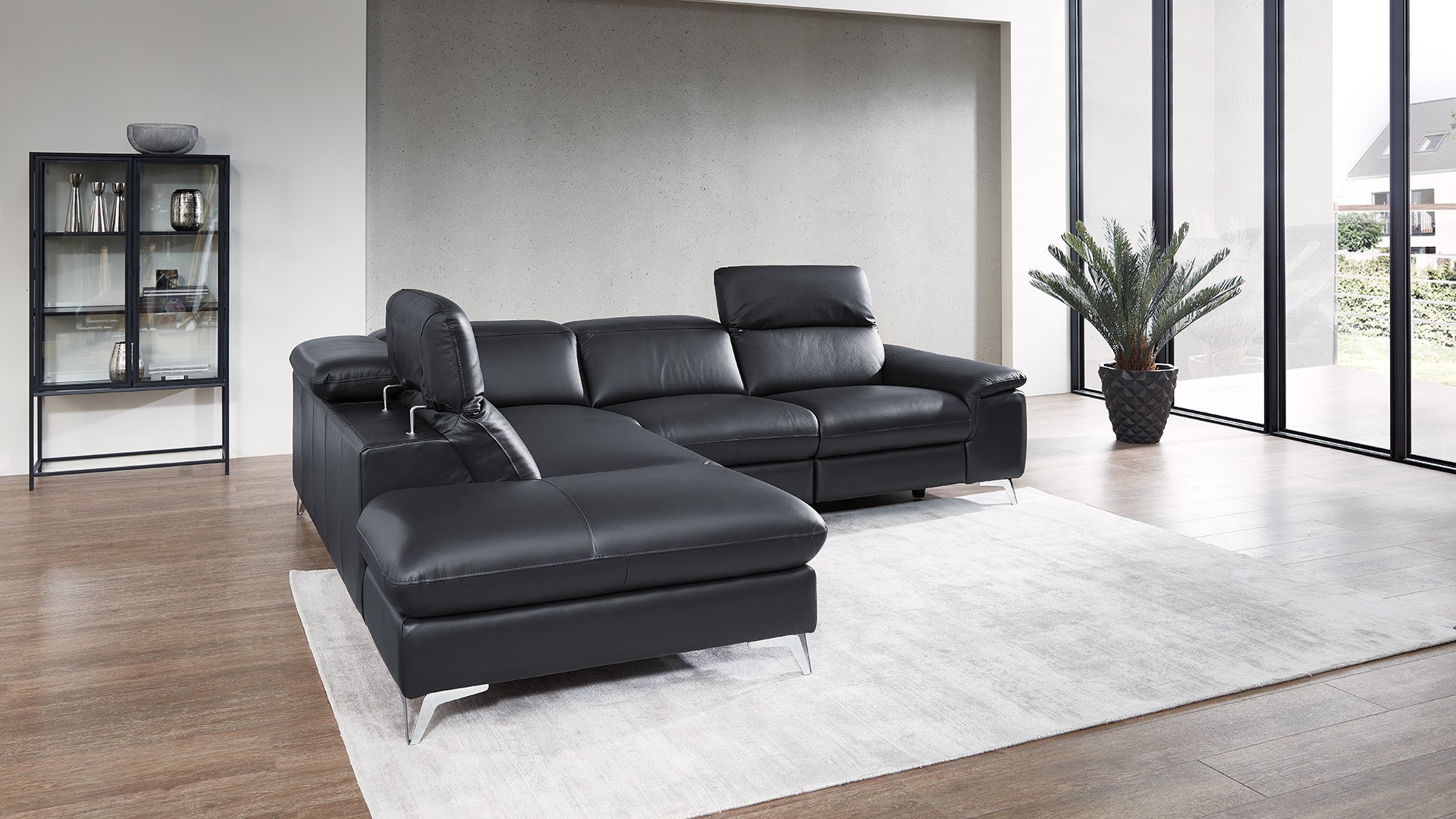 Ecksofa Seahawk mit motorischer Relaxfunktion in Leder 