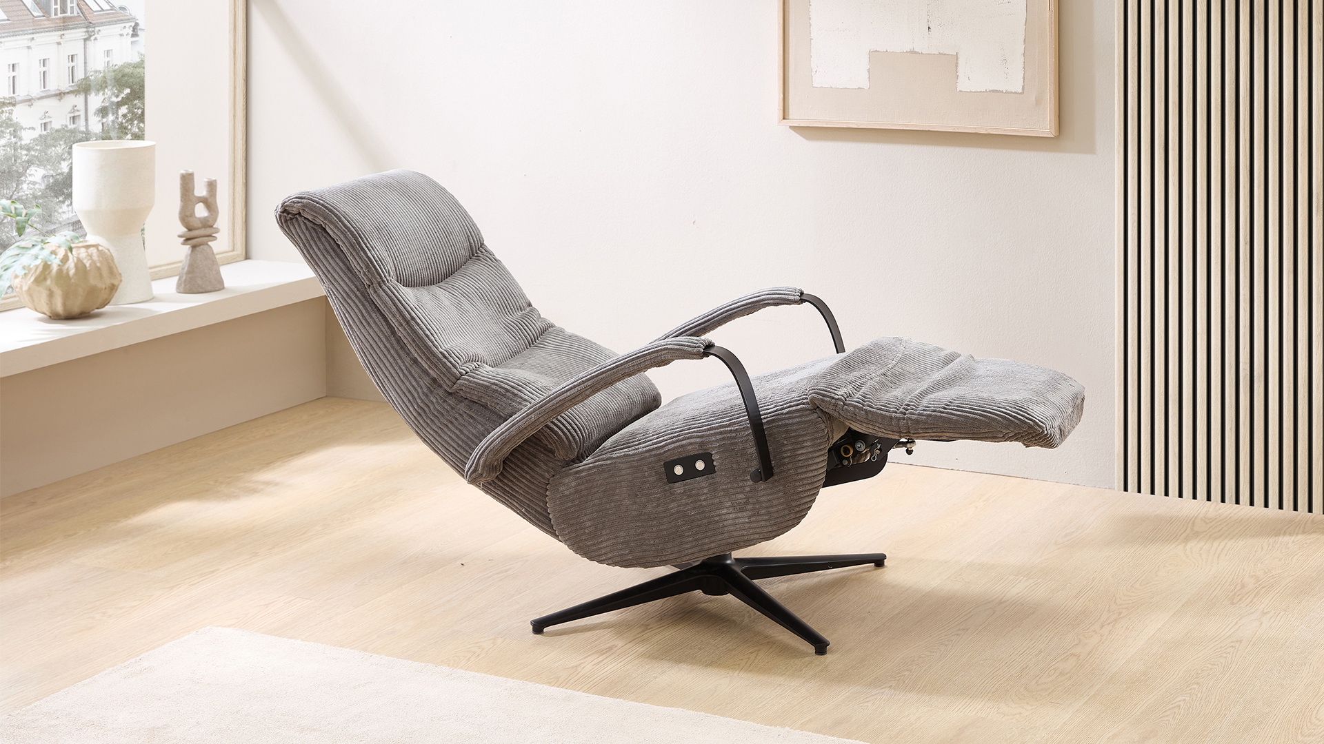 Relaxsessel Landscape mit Motor. Relaxfunktion Trendstoff Cord