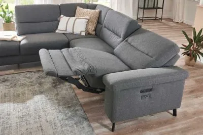 Stoff Ecksofa inkl. motorischer Relaxfunktion