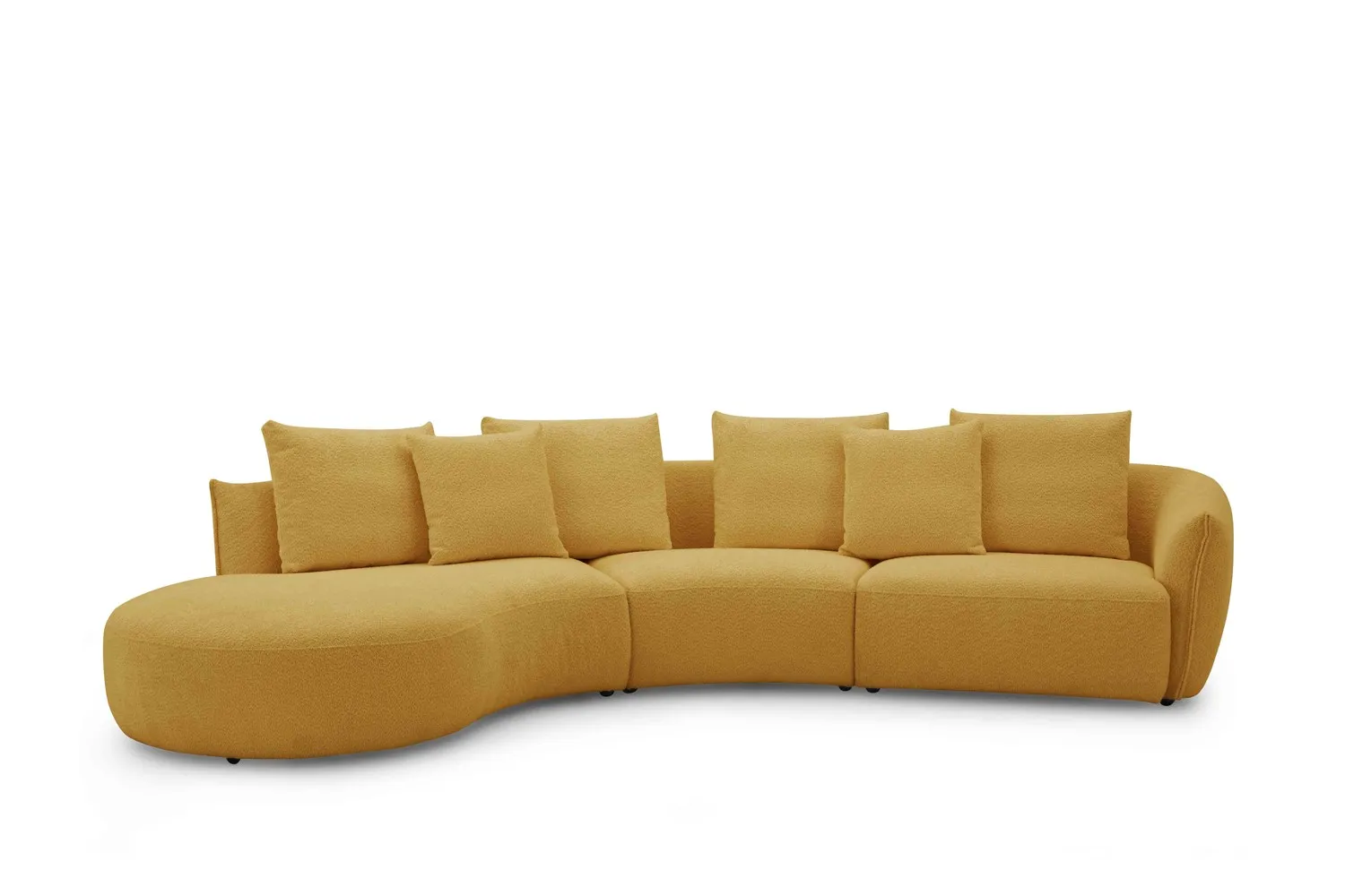 Designer Ecksofa in Boucle Stoff