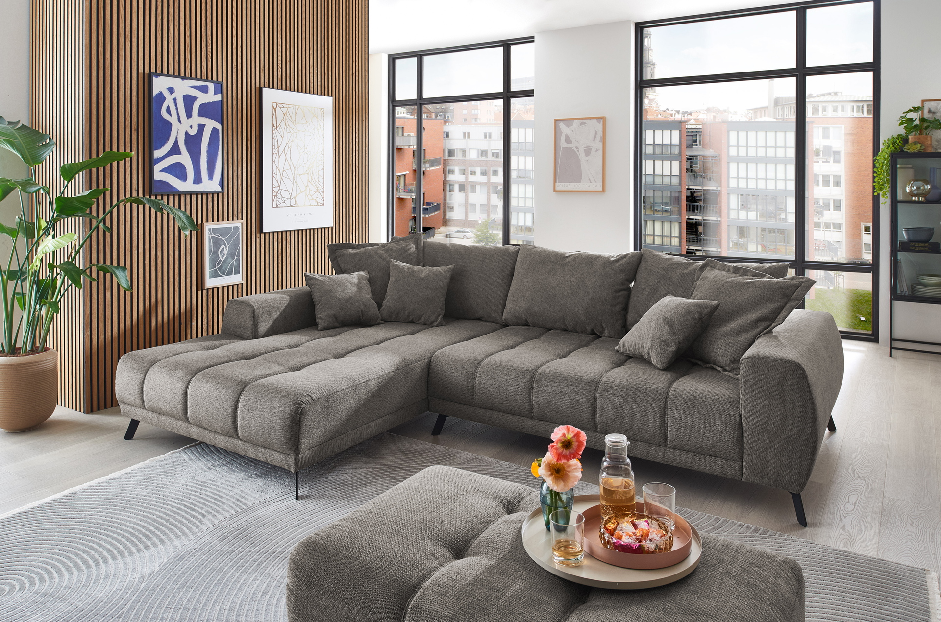 Stoff Ecksofa Abby in L-Form Stoff Ecksofa Abby in L-Form