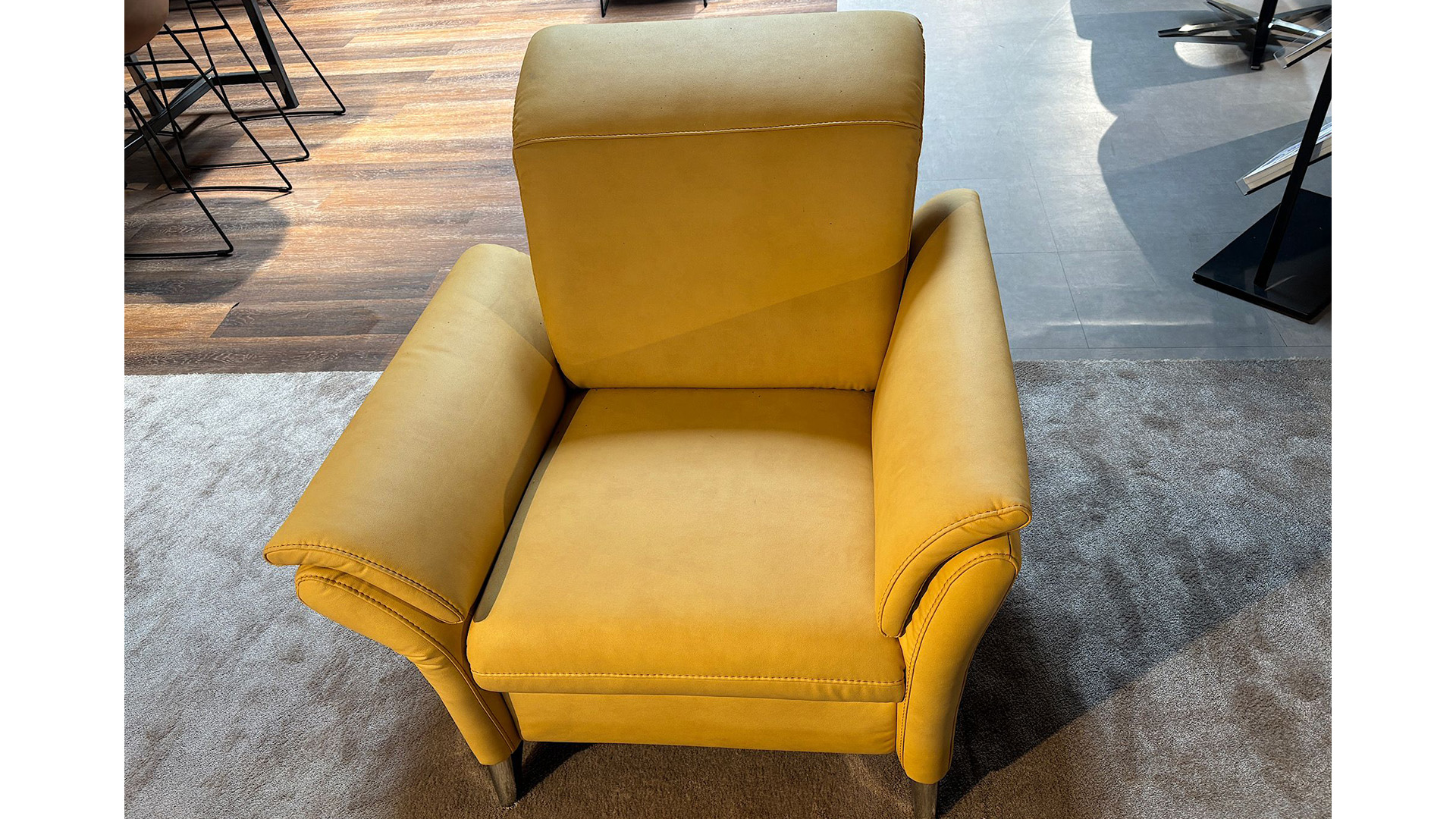 Couchgarnitur mit Kopfteilverstellung und Sessel in Smart Touch-076480001-34WW-A