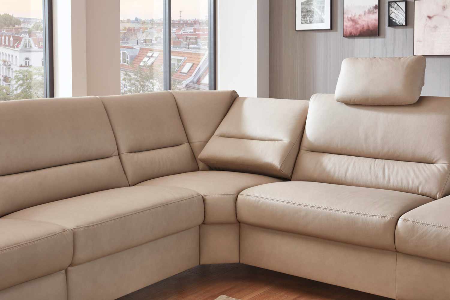 Modulmaster Ecksofa Cosmos High in Leder