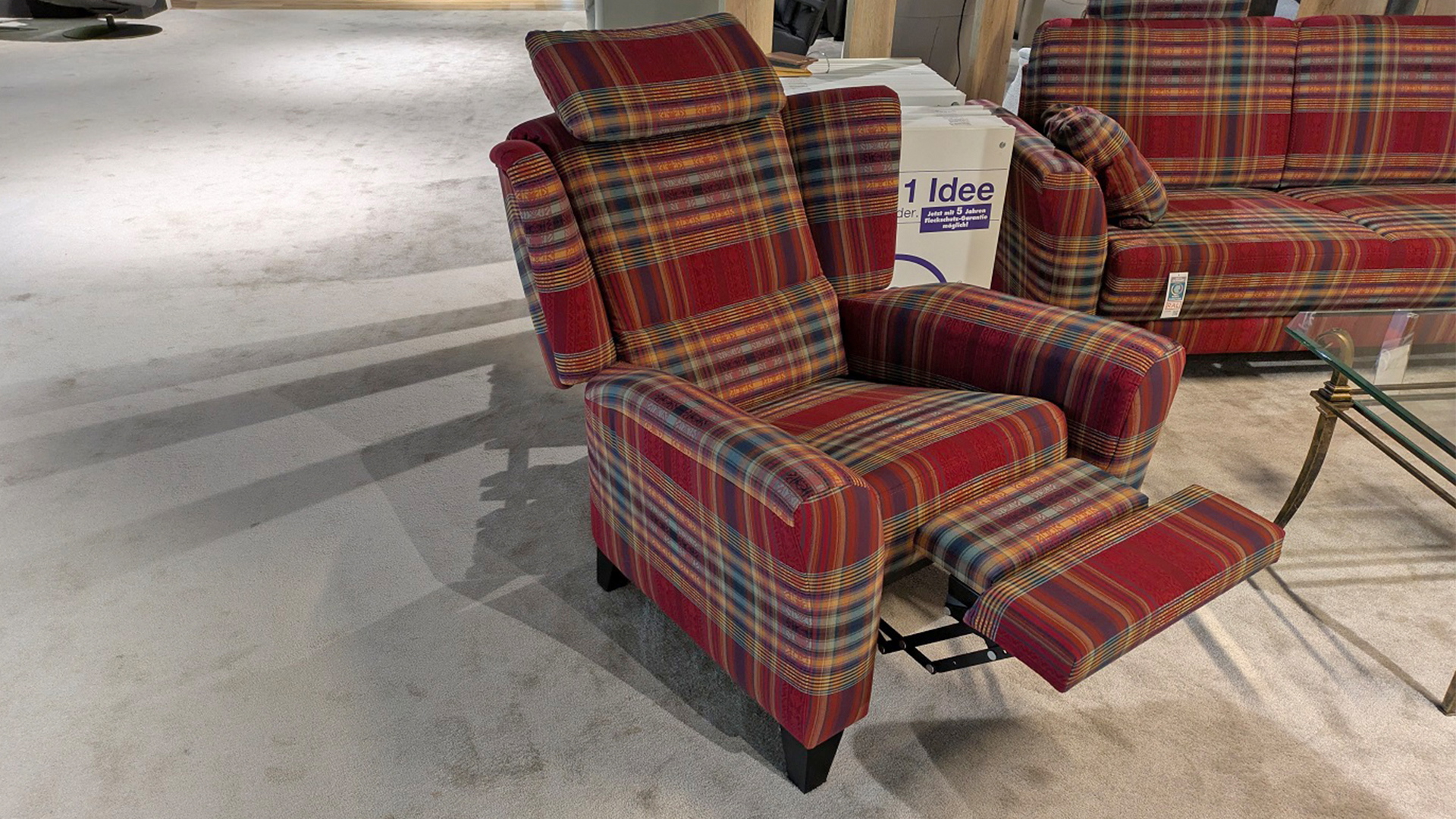 Couchgarnitur mit Sessel inkl. Funktionen in Stoff-0158005400-02-33WW-A