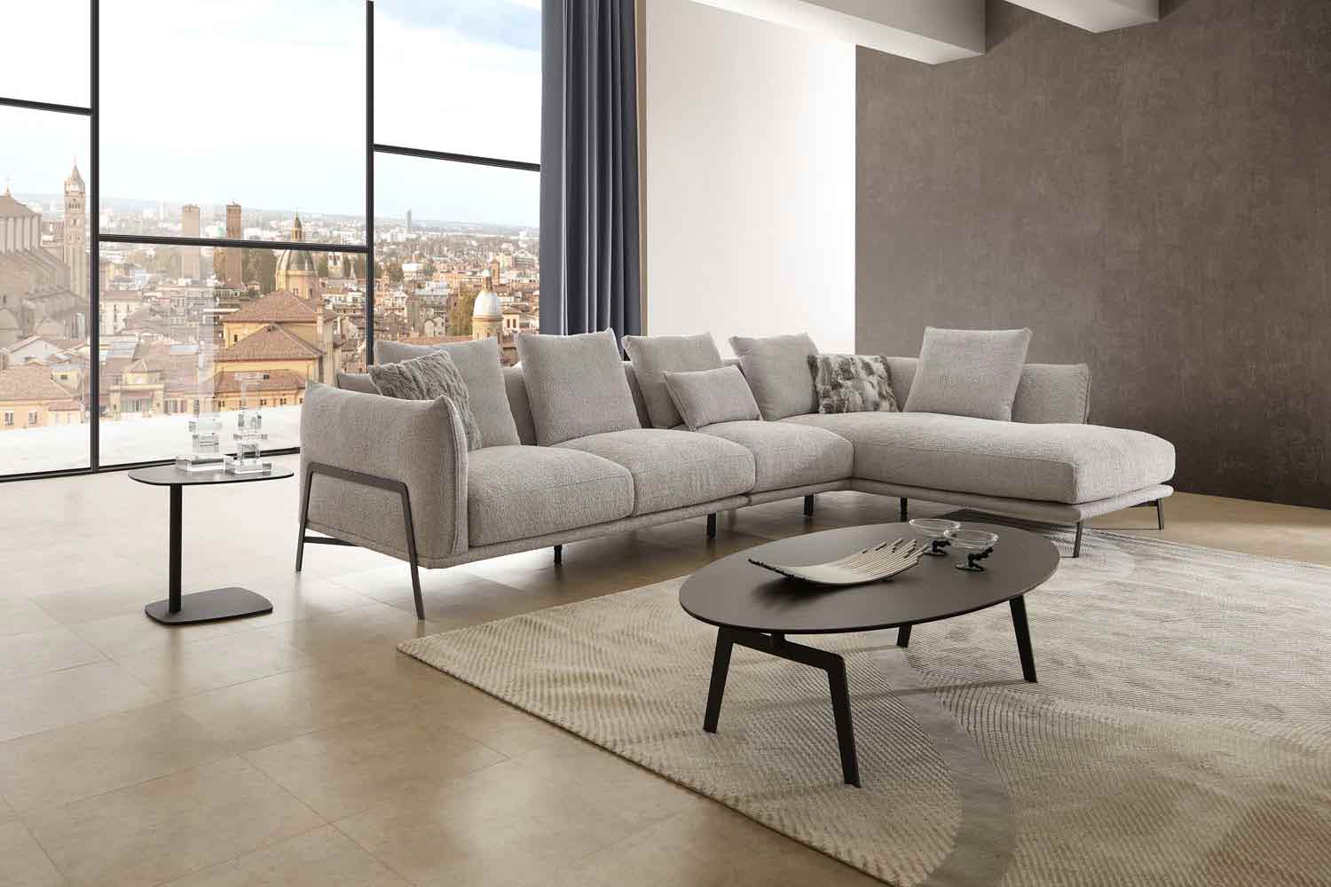 CAMPO DE´FIORI Ecksofa Valentina in Boucle Stoff