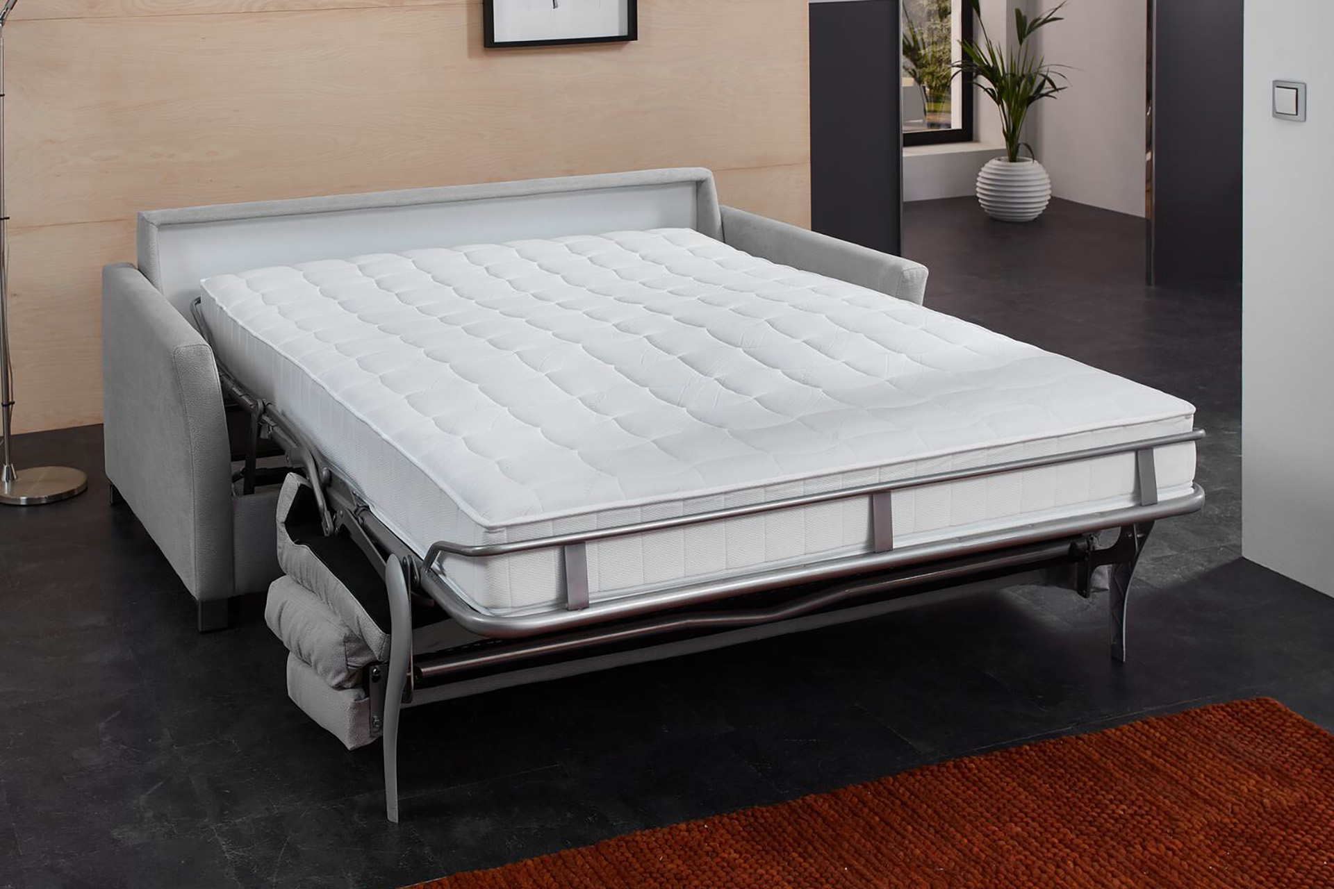 Bali Stoff Schlafsofa mit Matratze