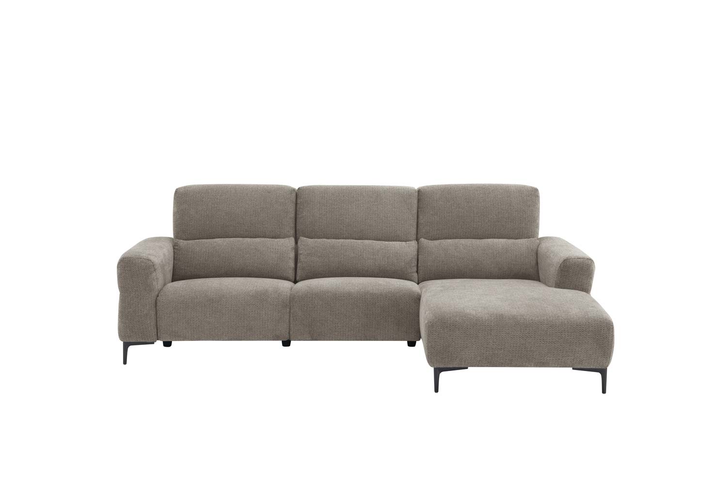 Ecksofa inkl. motorischer Funktion im trendigen Retro Stoff Ecksofa inkl. motorischer Funktion im trendigen Retro Stoff