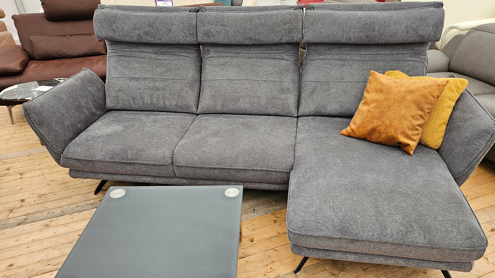 Hukla Ecksofa inkl. manueller Sitztiefenverstellung in Stoff -0275800307-34WW-A