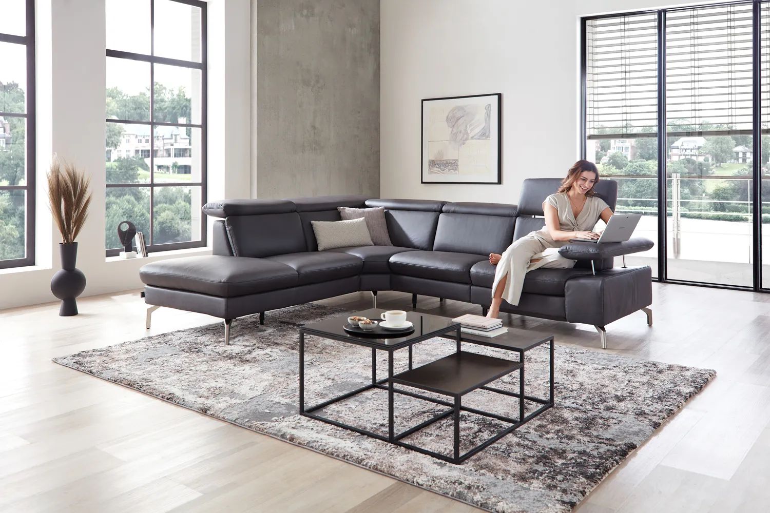 Leder Ecksofa L-Form Thomas Brunner Edition 1