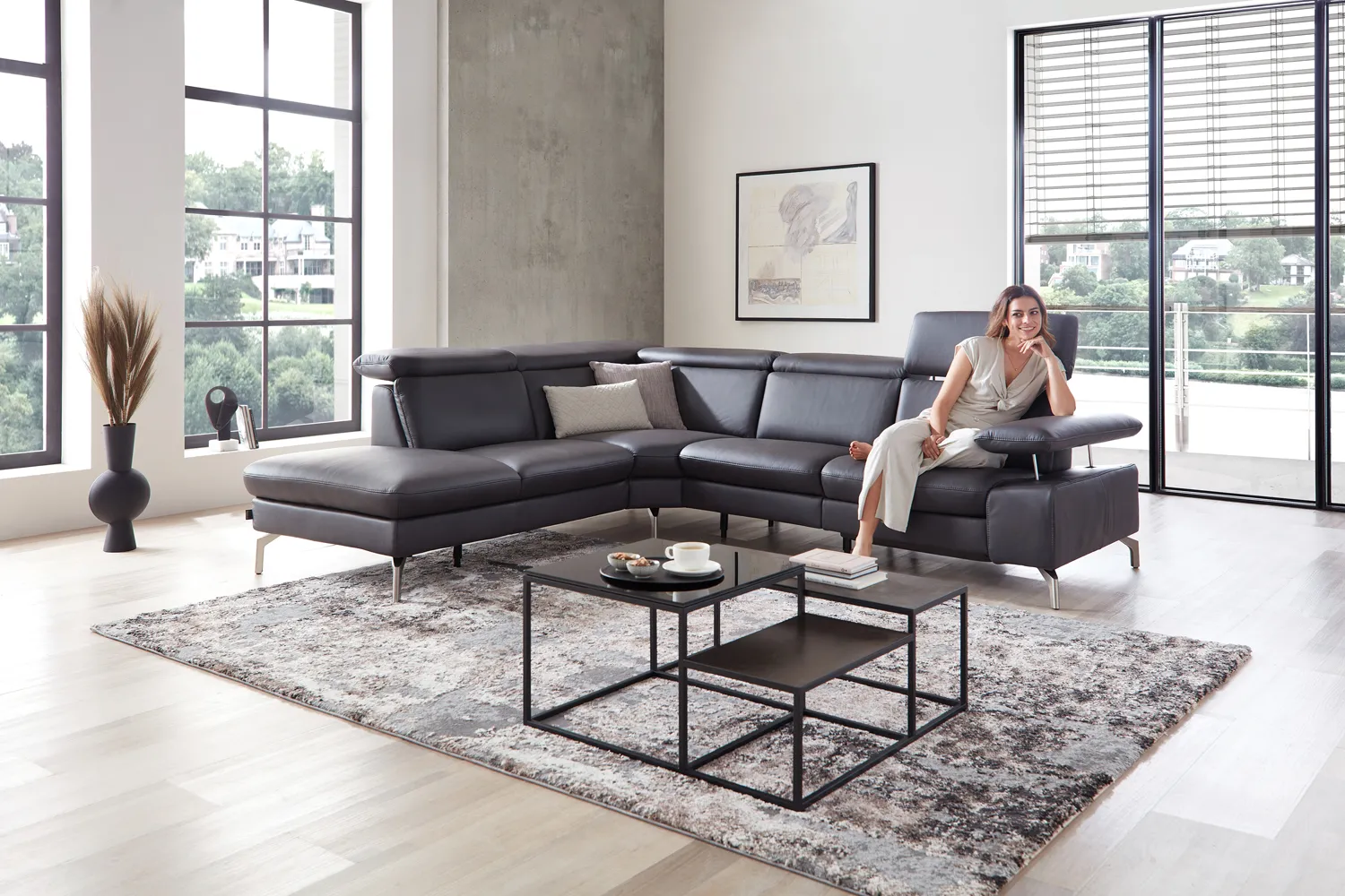 Leder Ecksofa L-Form Thomas Brunner Edition 1