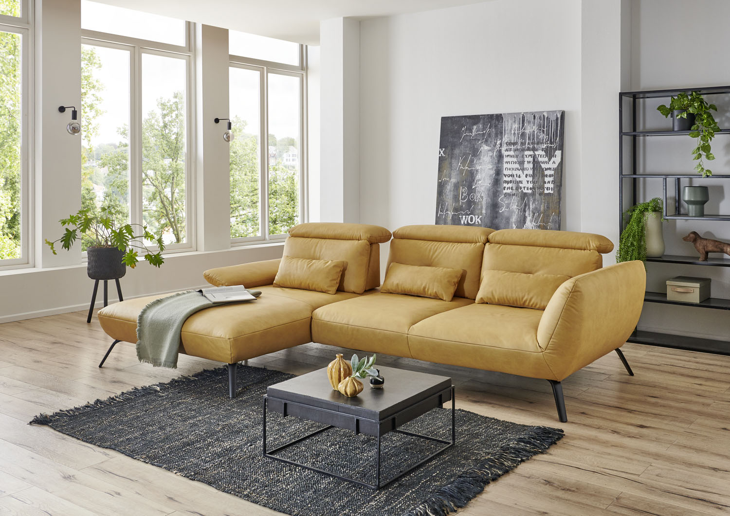 Stoff Ecksofa in L-Form