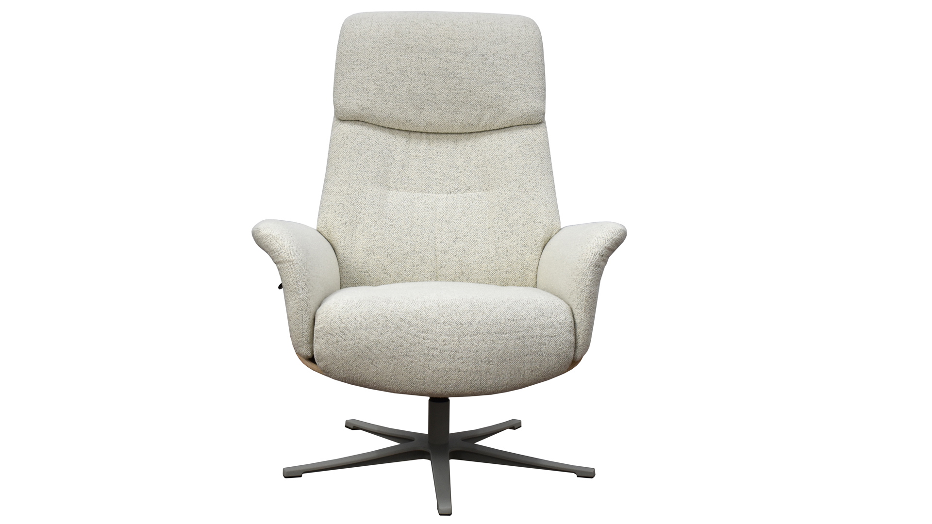 Relaxsessel Lion mit Holzapplikation und Hocker in Stoff-0979004700WW