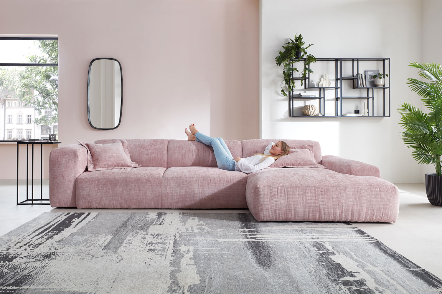 Ecksofa L-Form in Stoff Ecksofa L-Form in Stoff