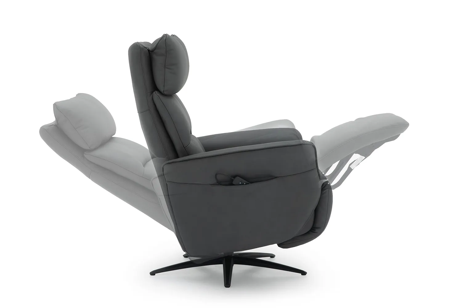 Leder Relaxsessel 120 inkl. 3-motorische Relaxfunktion mit Herz-Waage