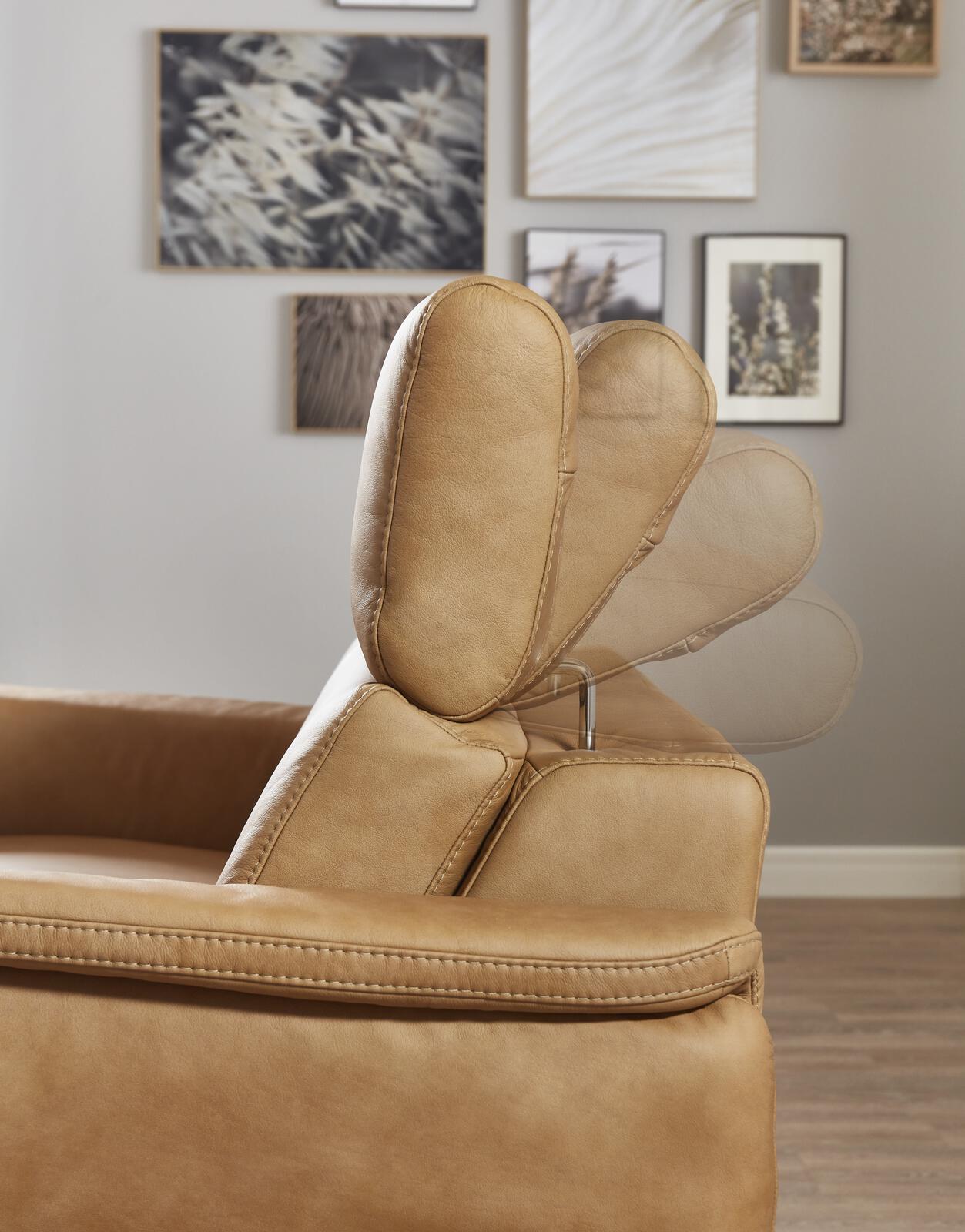 Leder 2-Sitzer Sofa mit Federkern