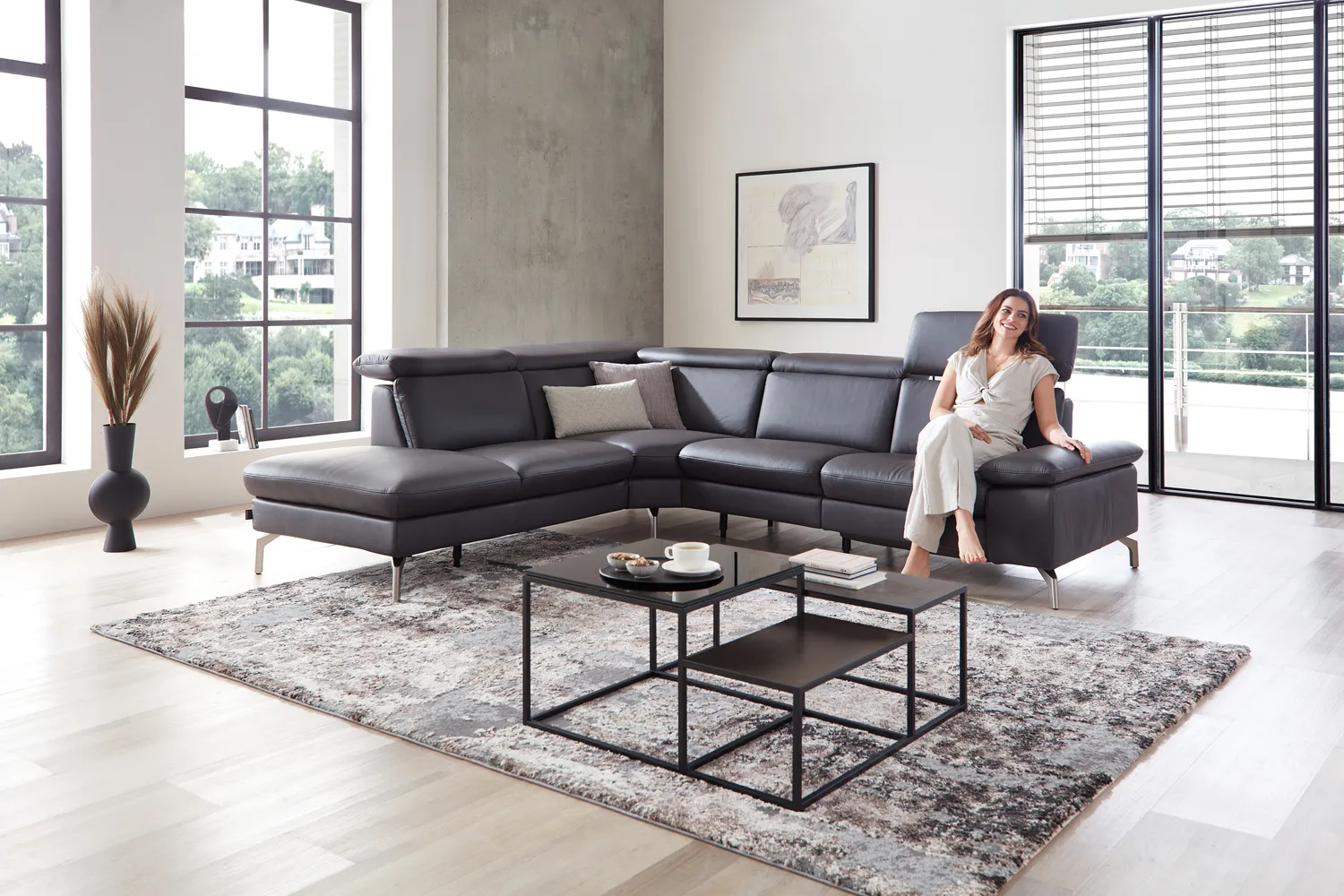 Leder Ecksofa L-Form Thomas Brunner Edition 1