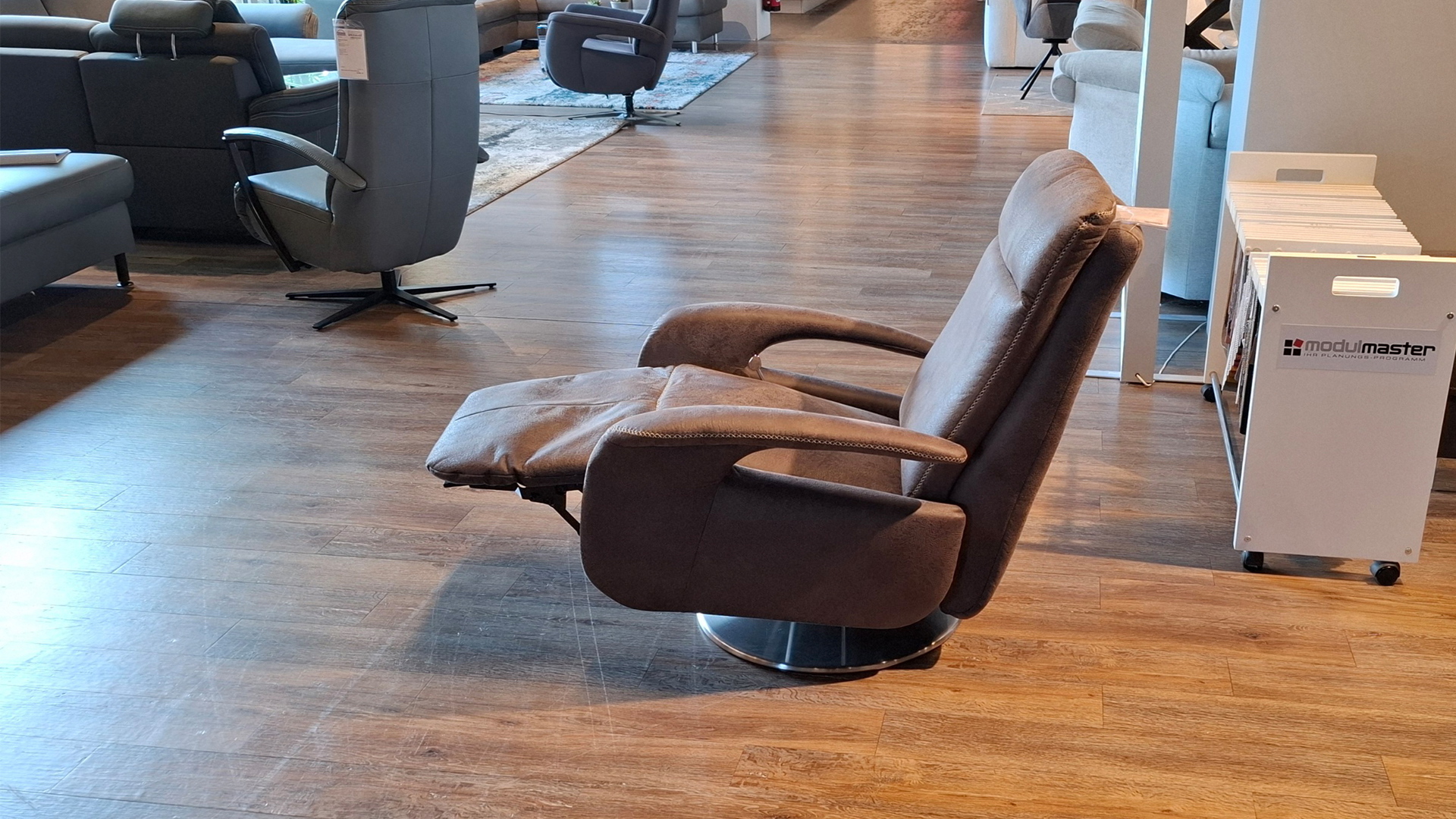 Modulmaster Relaxsessel mit manueller Relaxfunktion in Mikrofaser-0126024703-36WW-A