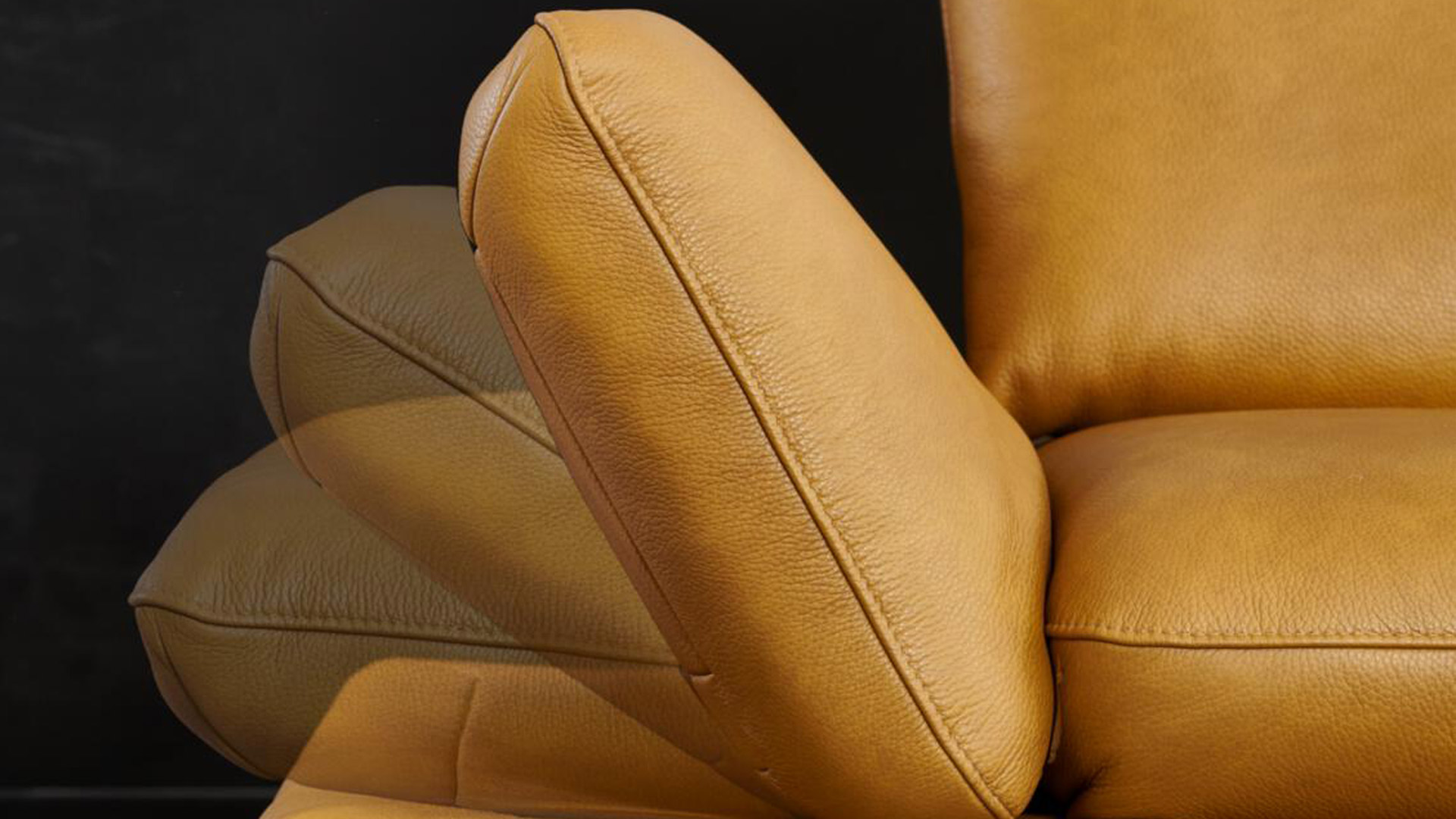 W. Schillig Ecksofa Sohoo mit Sitztiefenverstellung in Leder 