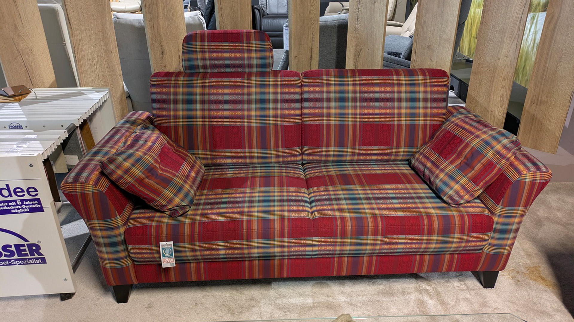 Couchgarnitur mit Sessel inkl. Funktionen in Stoff-0158005400-02-33WW-A