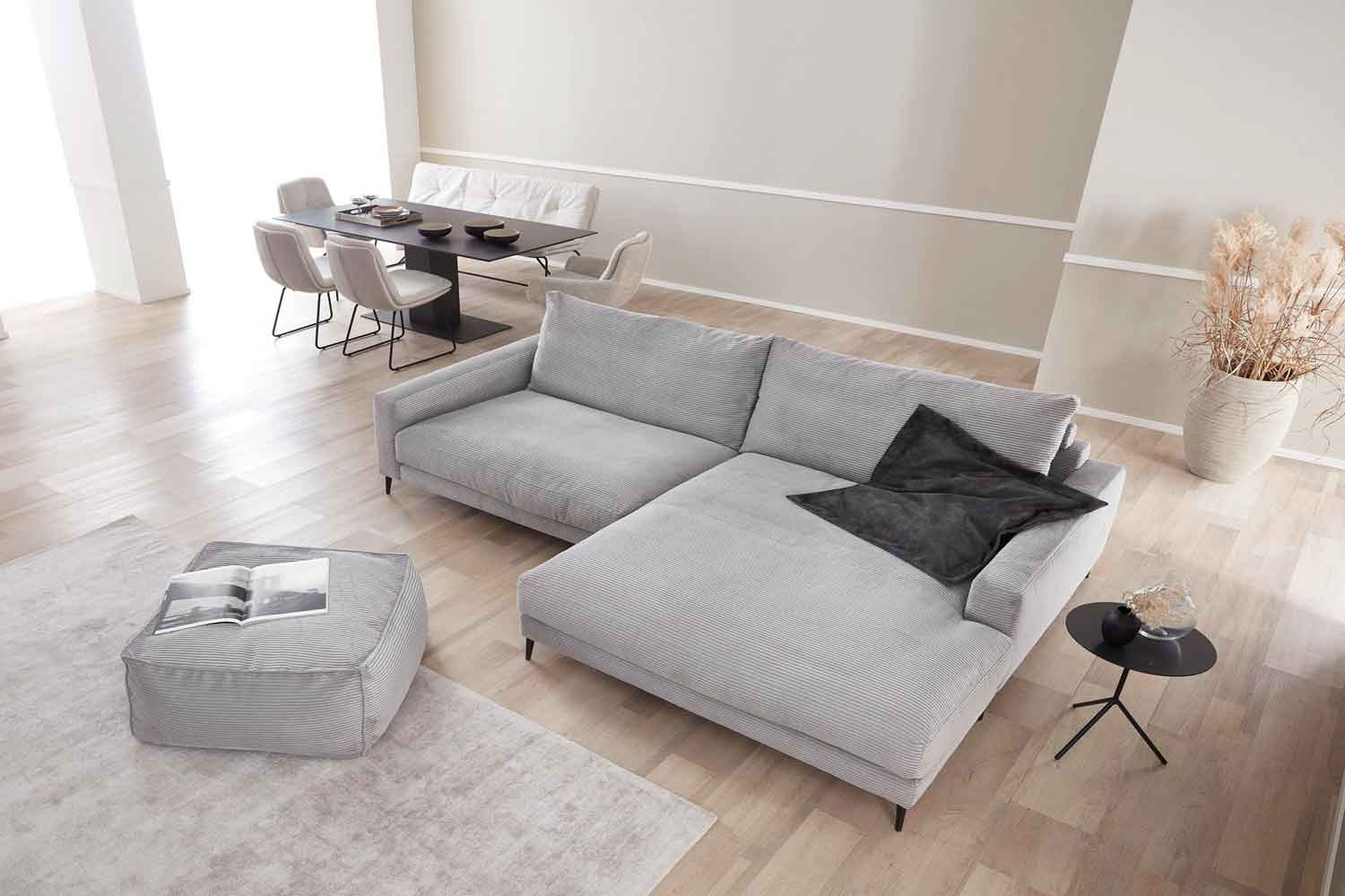 Hilker Stoff Ecksofa HC45 Free L-Form