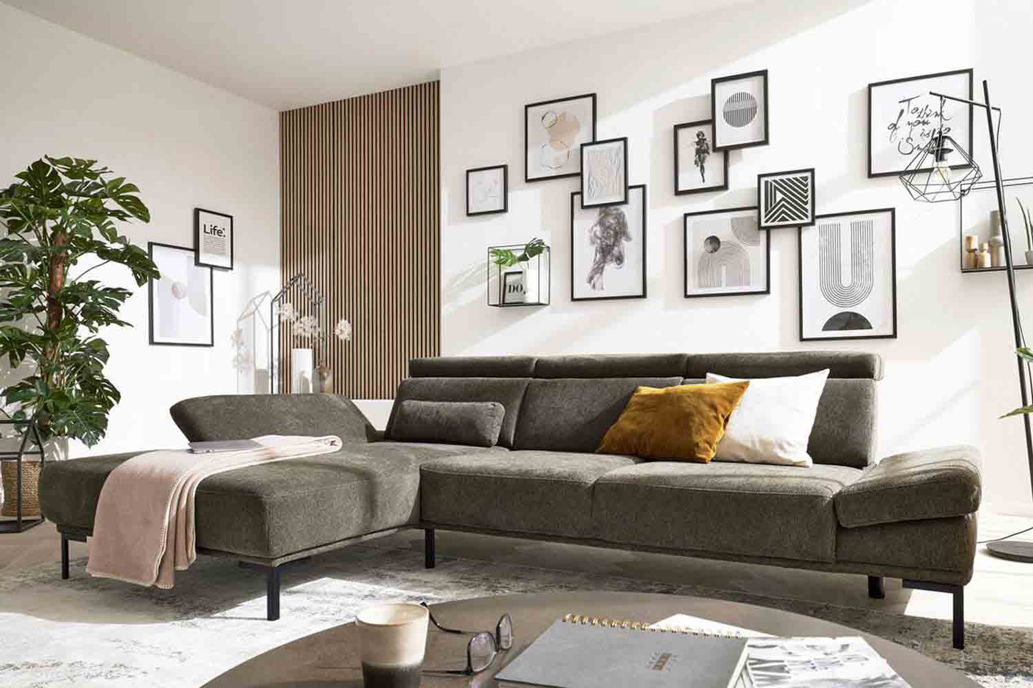 Interliving Ecksofa IL 4254 mit Sitztiefenverstellung Stoff 