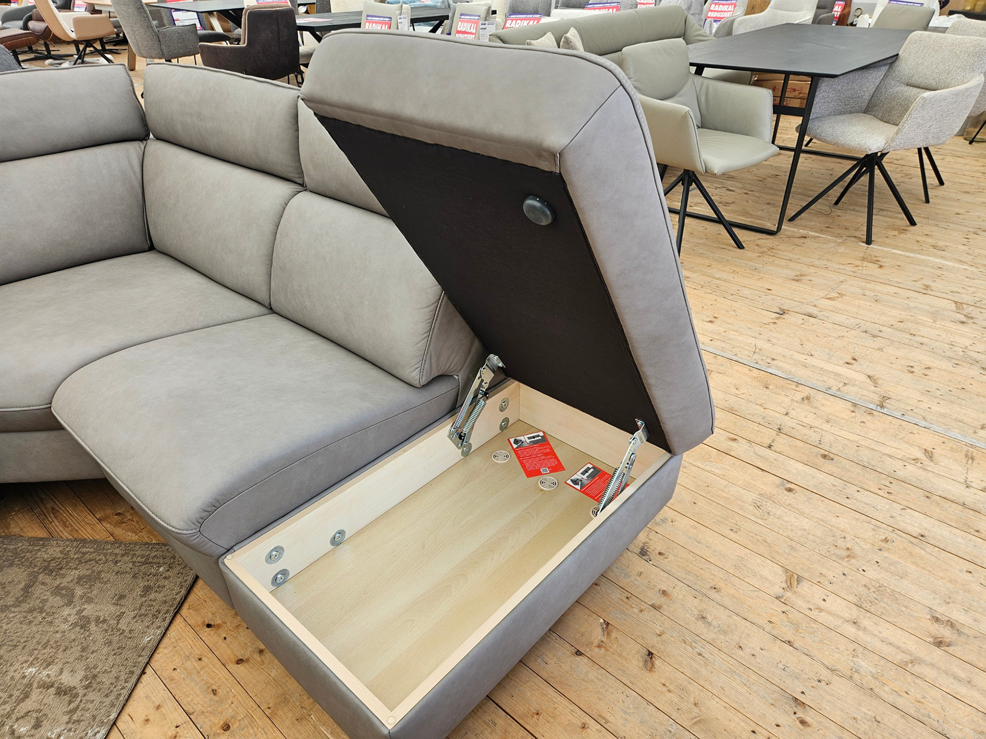 Himolla Ecksofa mit Stauraum in Leder  -0147800105-34WW-A