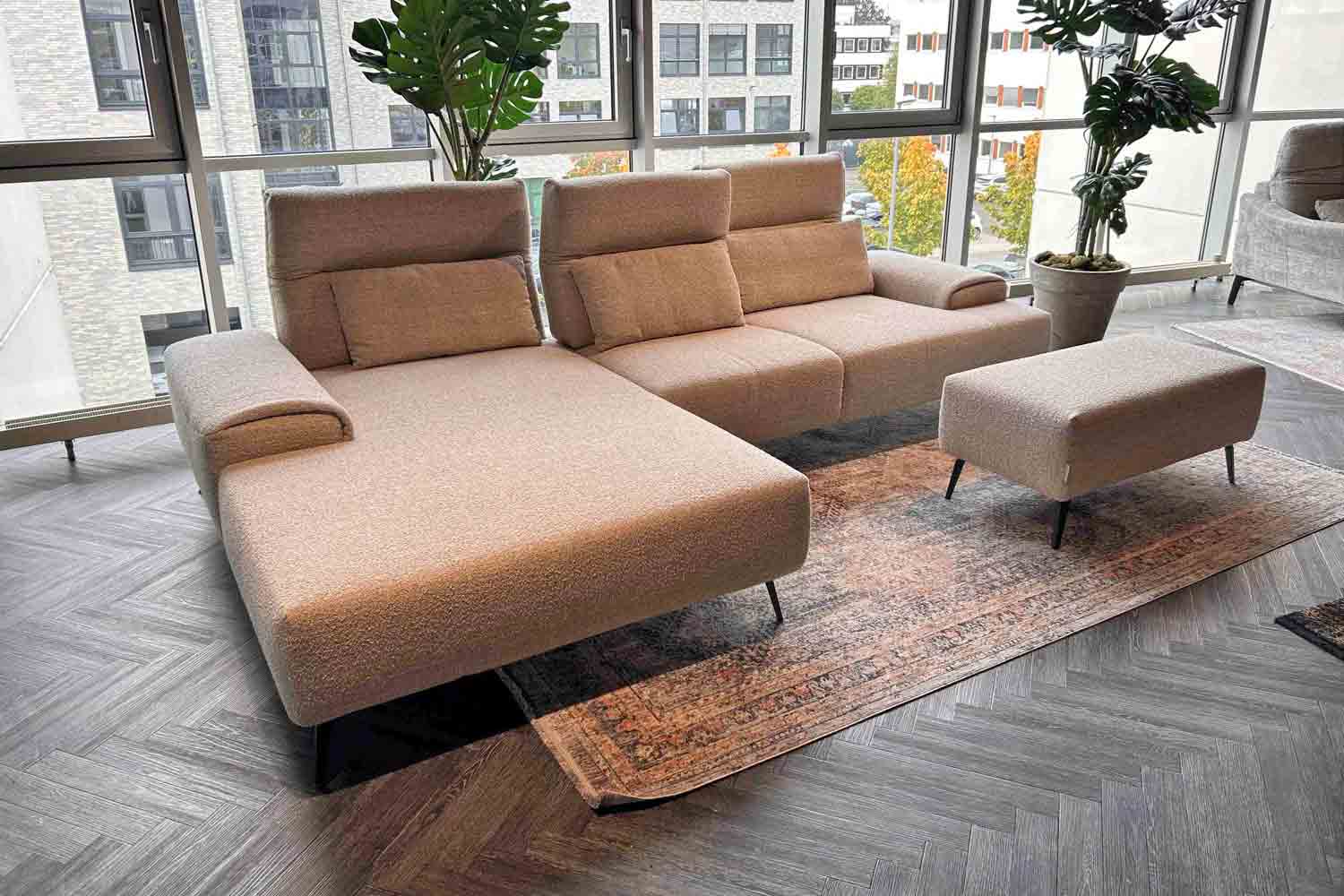 W. Schillig Ecksofa inkl. manueller Sitztiefenverstellung in Stoff 