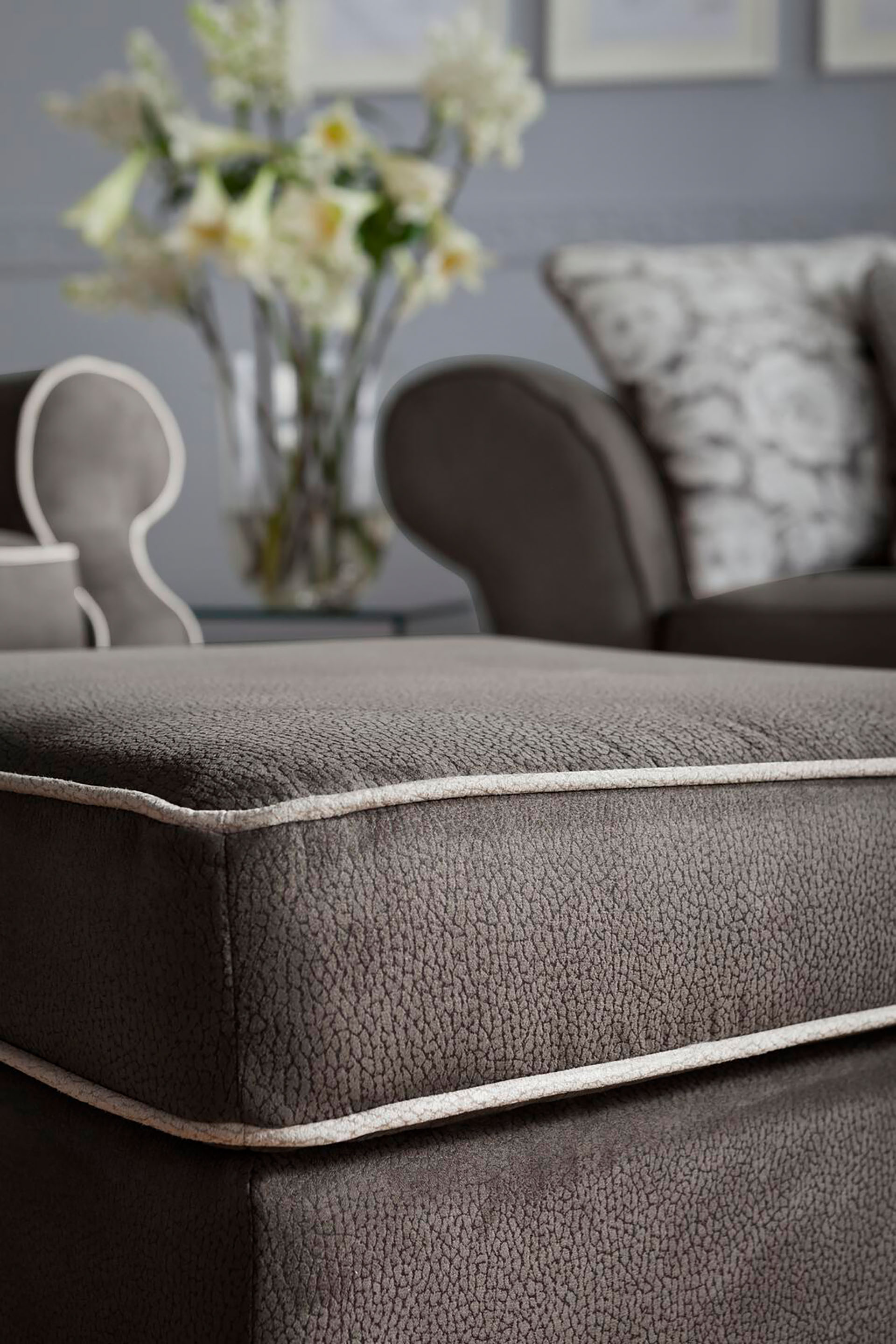 Ohrensessel Lagune mit Hocker