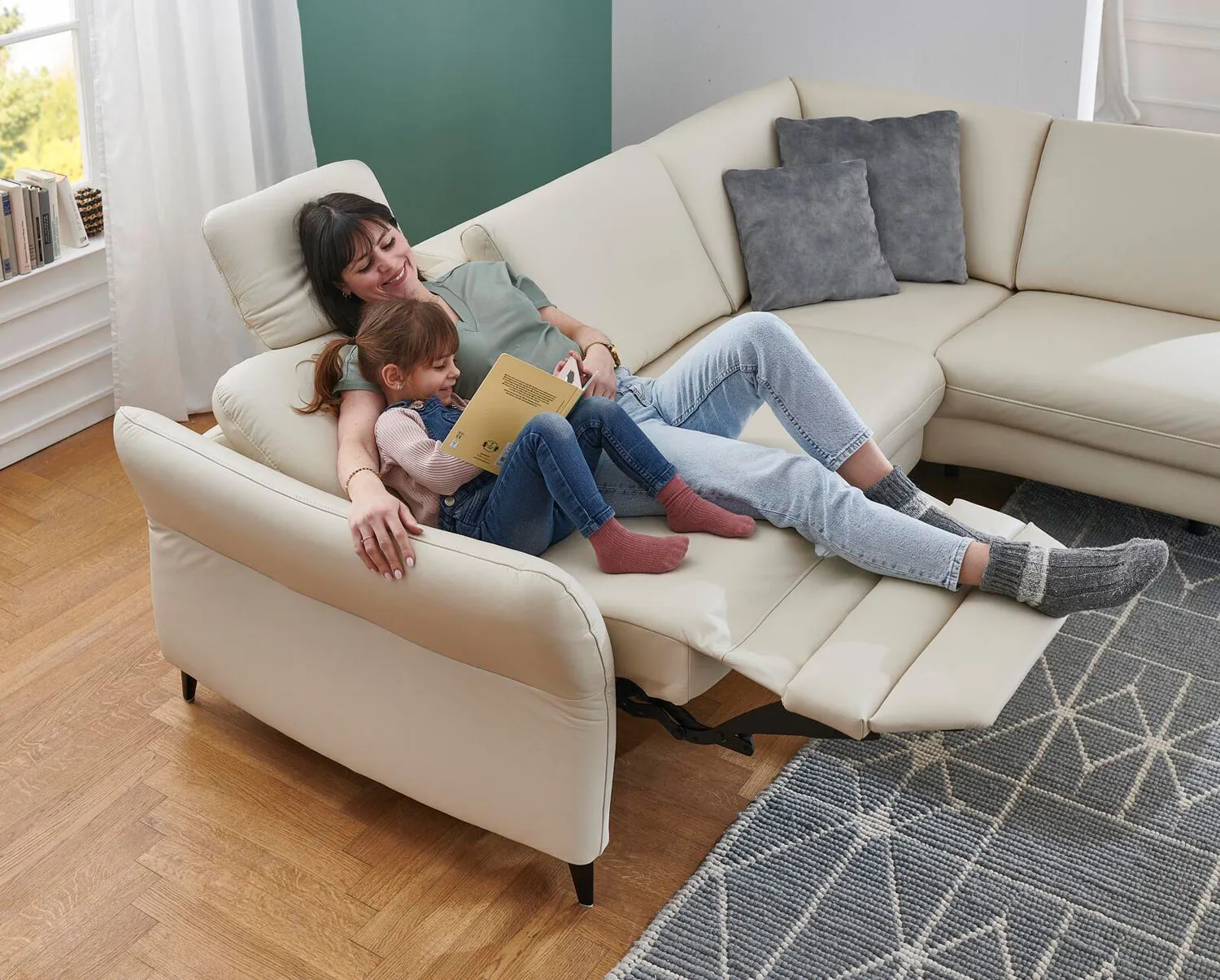 Leder Ecksofa kleine L-Form Leder Ecksofa kleine L-Form