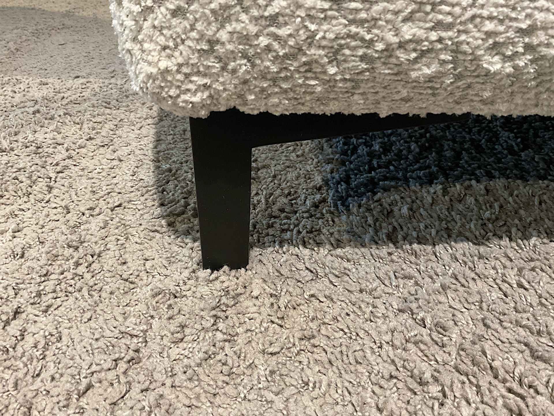 Modulmaster Ecksofa inkl. vielen Funktionen und Hocker in Boucle Stoff