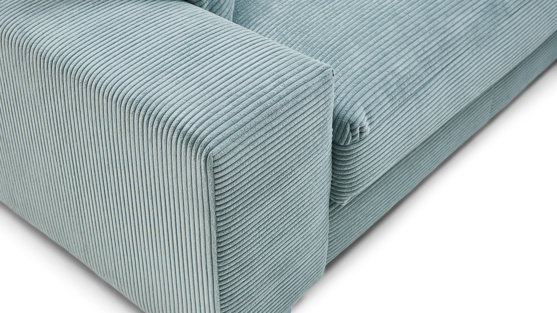 Ecksofa Soft mit losen Rückenkissen in Trendstoff Cord