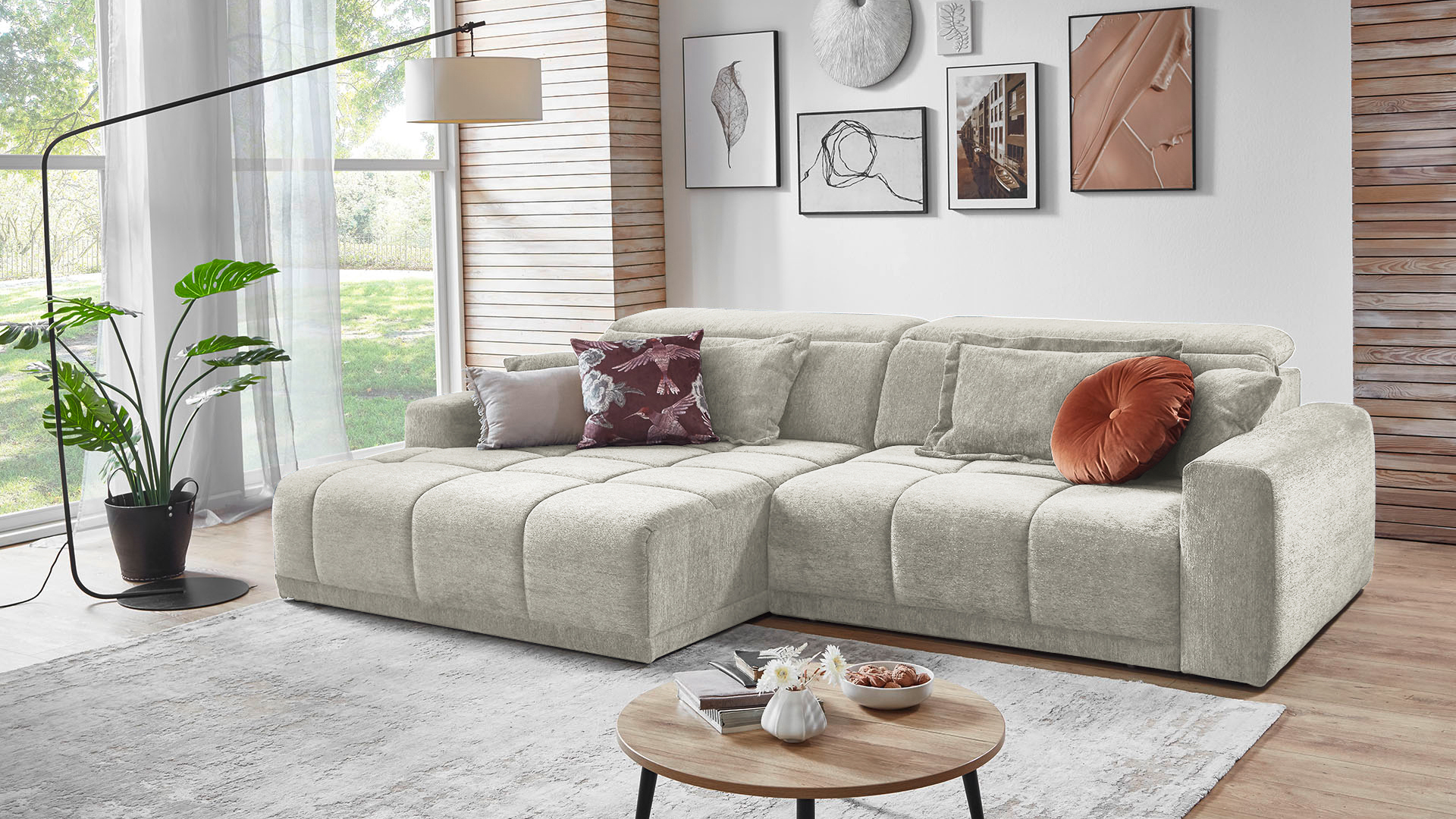 Ecksofa Brook mit motorischem Sitzvorzug in Stoff Ecksofa Brook mit motorischem Sitzvorzug in Stoff-0646Brook00WW