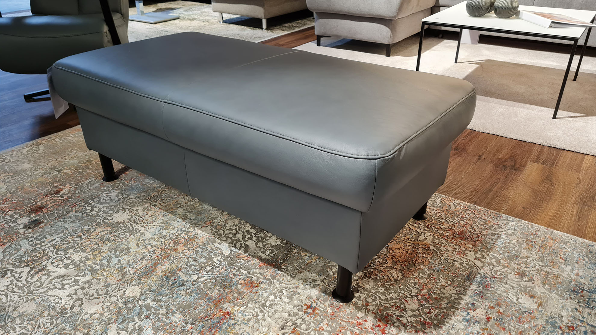 Modulmaster Ecksofa inkl. vielen Funktionen mit Hocker in Leder  -0775015503-05-40WW-A