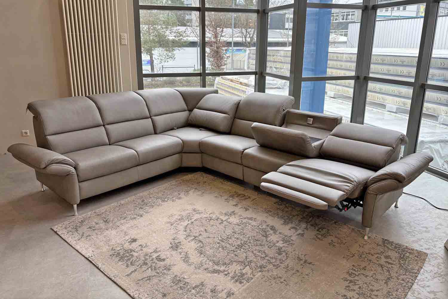 Leder Ecksofa inkl. vielen Funktionen 