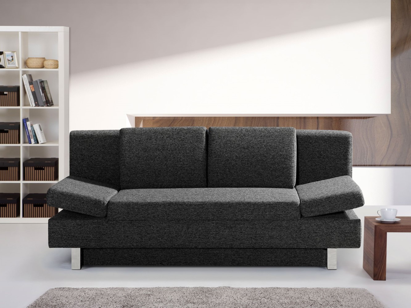 Schlafsofa Plaza inkl. Armlehnfunktion und Bettkasten