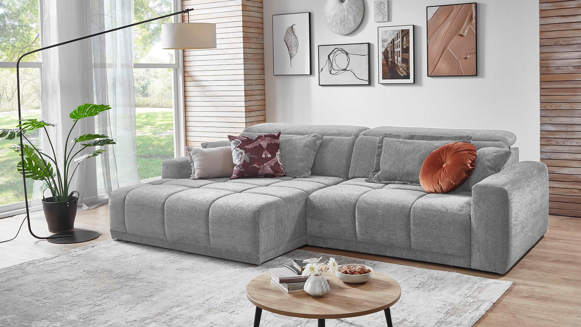 Ecksofa Brook mit motorischem Sitzvorzug in Stoff Ecksofa Brook mit motorischem Sitzvorzug in Stoff-0646Brook00WW