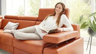 Leder Ecksofa Interliving 4060 mit 3 Motoren und Herz-Waage-Funktion